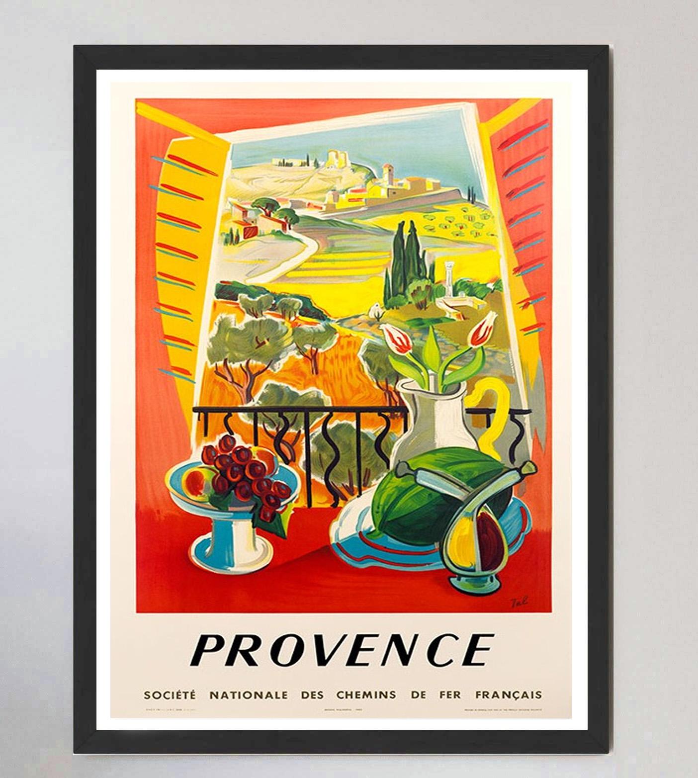 Fin du 20e siècle Affiche vintage originale Provence - SNCF, 1970 en vente
