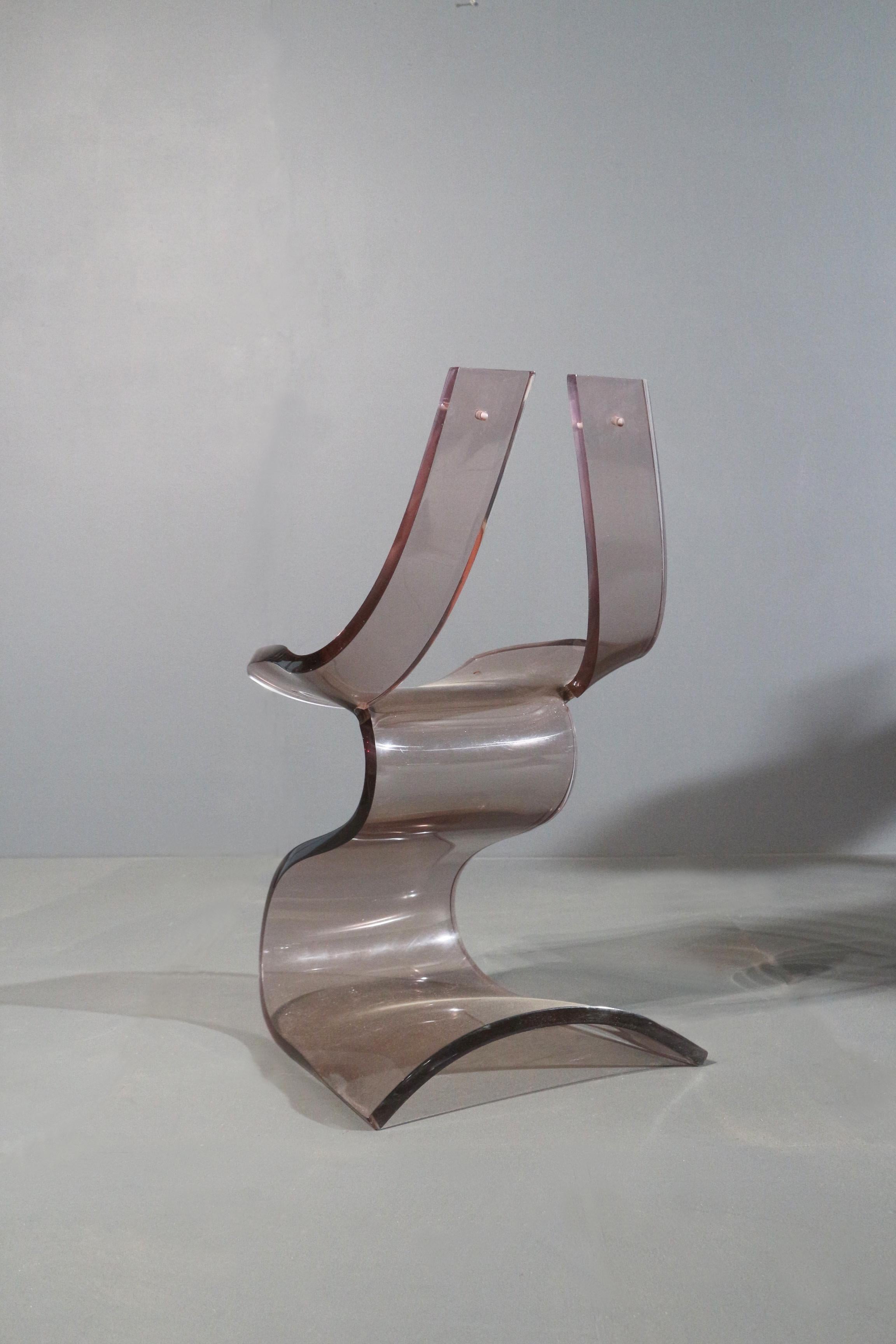 Mid-Century Modern 1970 Rare Sculptural Chair Michel Dumas