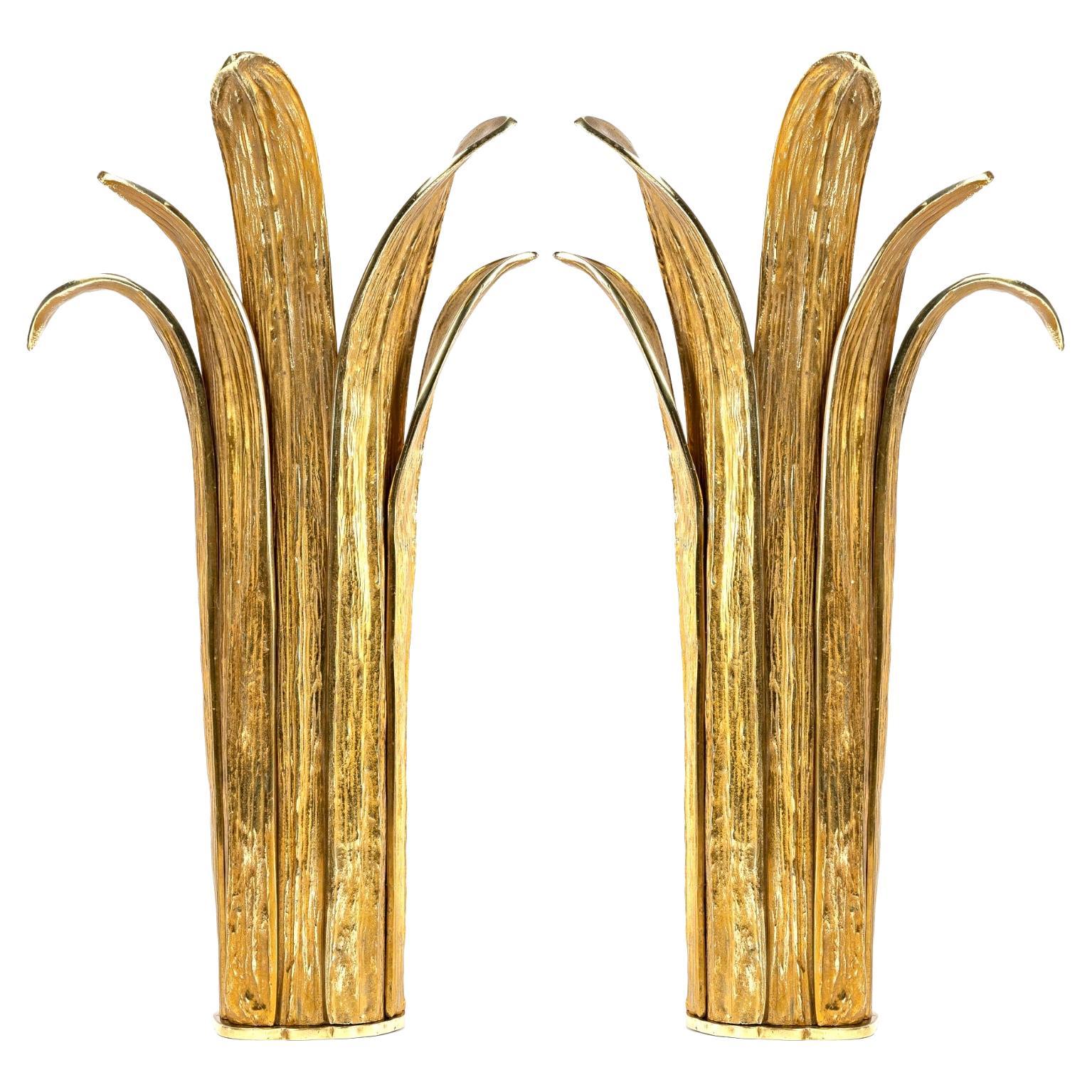 1970 Pair of Sconces Model Feuille D'eau by Chrystiane Charles