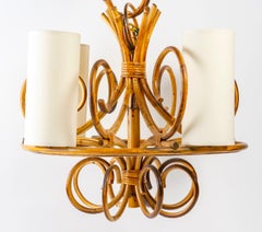 Lustre en rotin de la Maison Roche, 1970