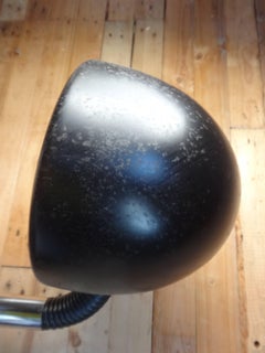 1970 Retro Vintage Black Metal and Chrome Industrial Table or Desk Light