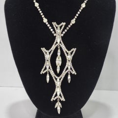 1970 Rhinestone Drop Necklace