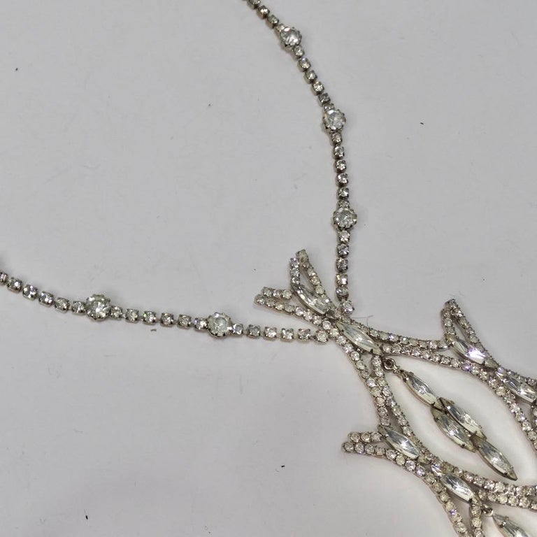 Rhinestone drop necklace Clearance