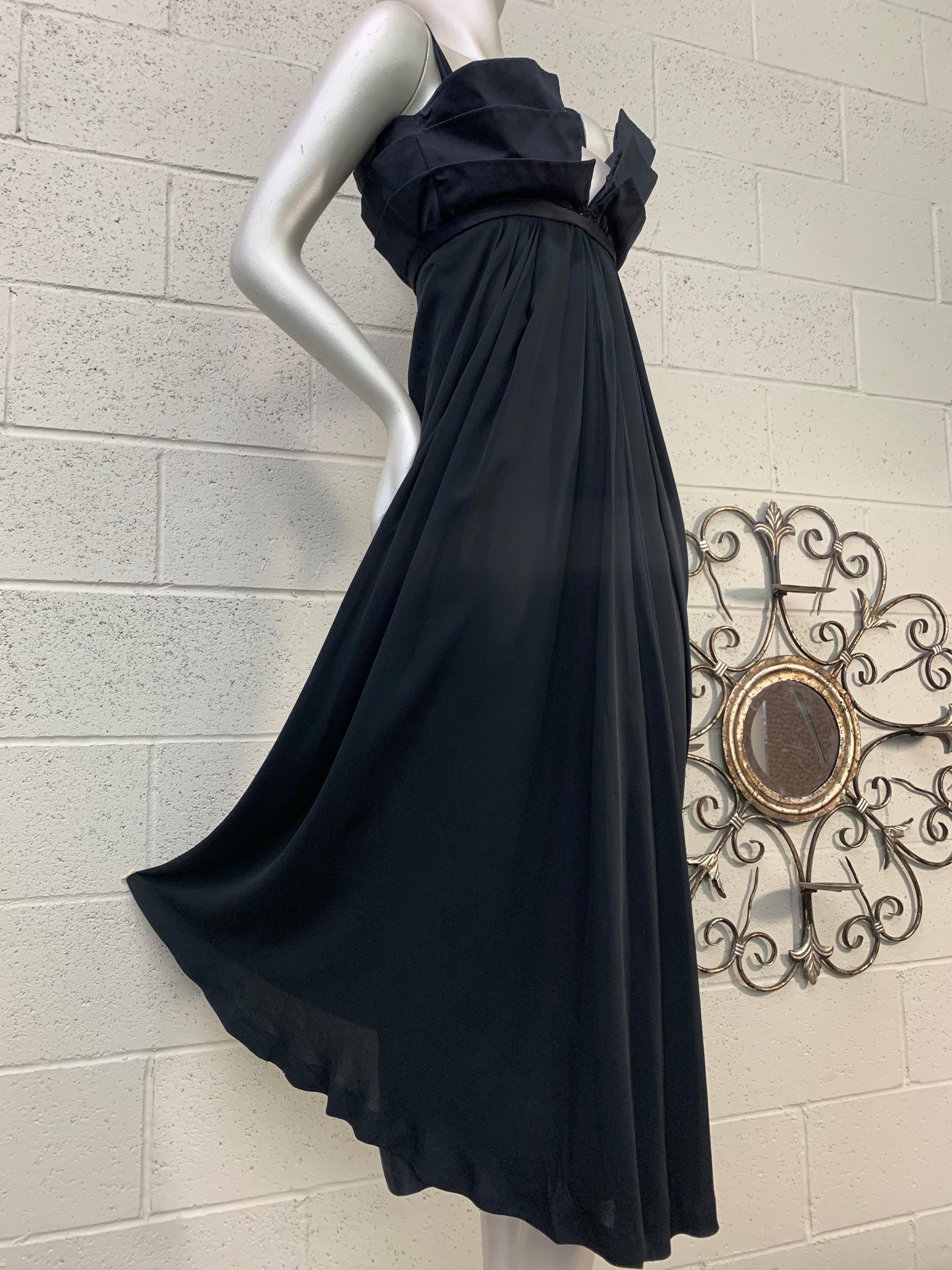 structured black gown