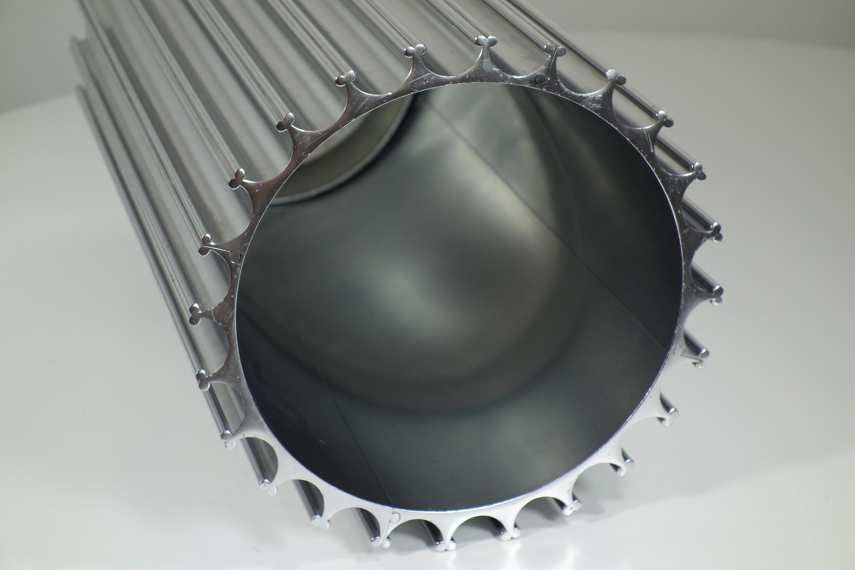 1970 Ronchetti Porro Italian Space Age Design Steel Umbrella Stand For Sale 9