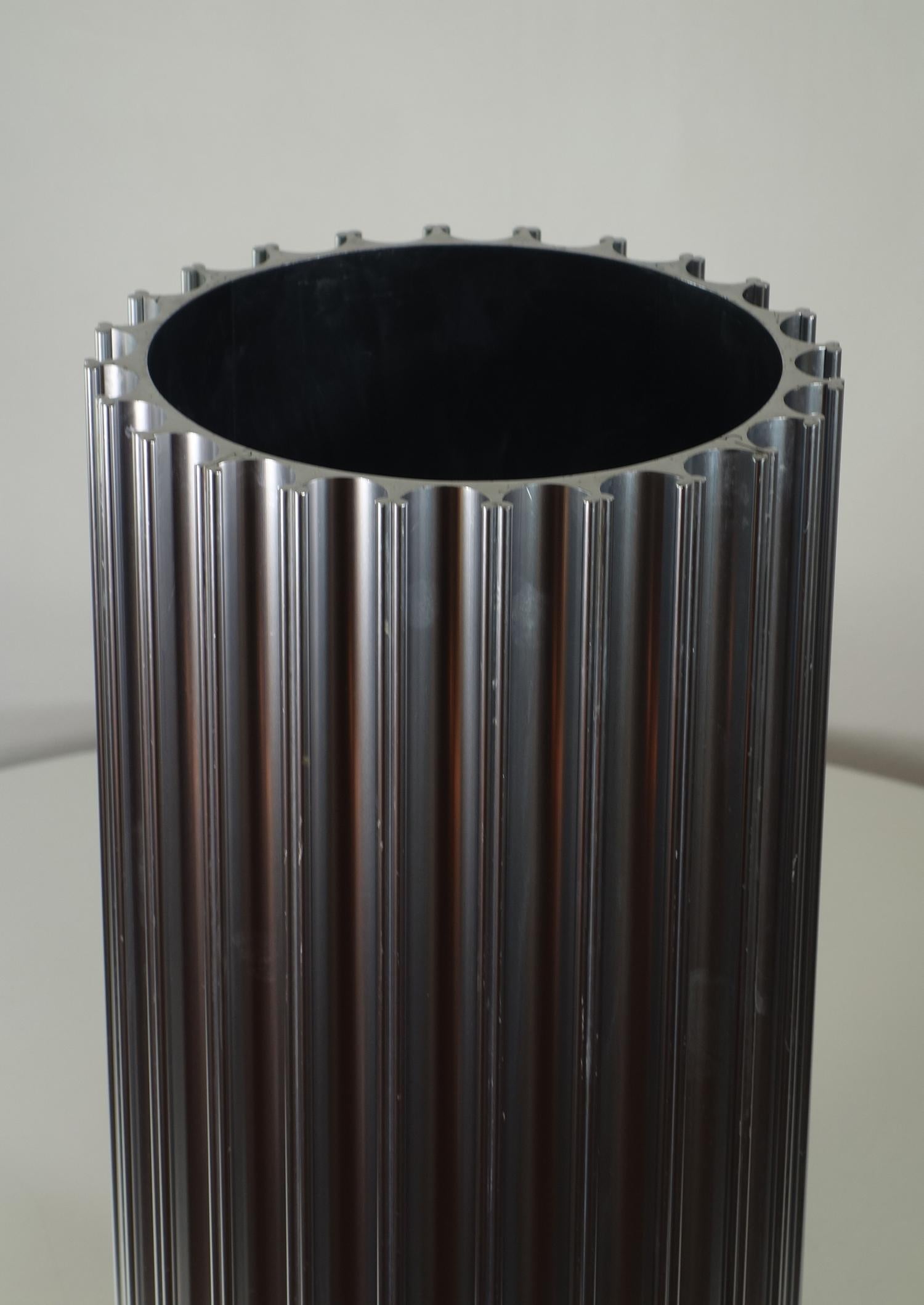1970 Ronchetti Porro Italian Space Age Design Steel Umbrella Stand In Good Condition For Sale In Brescia, IT