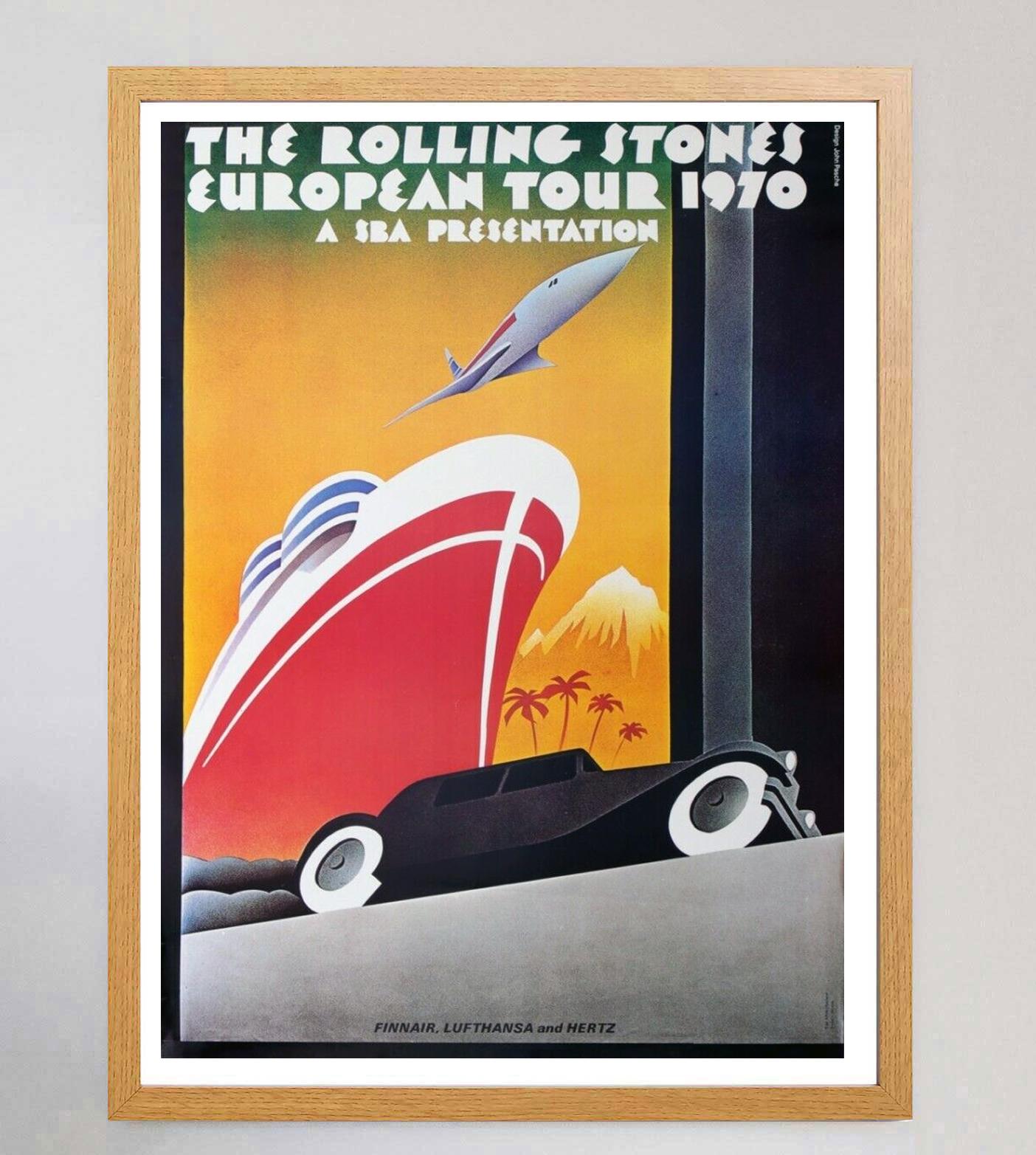 Britannique Les Rolling Stones - Tournée européenne de 1970 Affiche vintage d'origine en vente