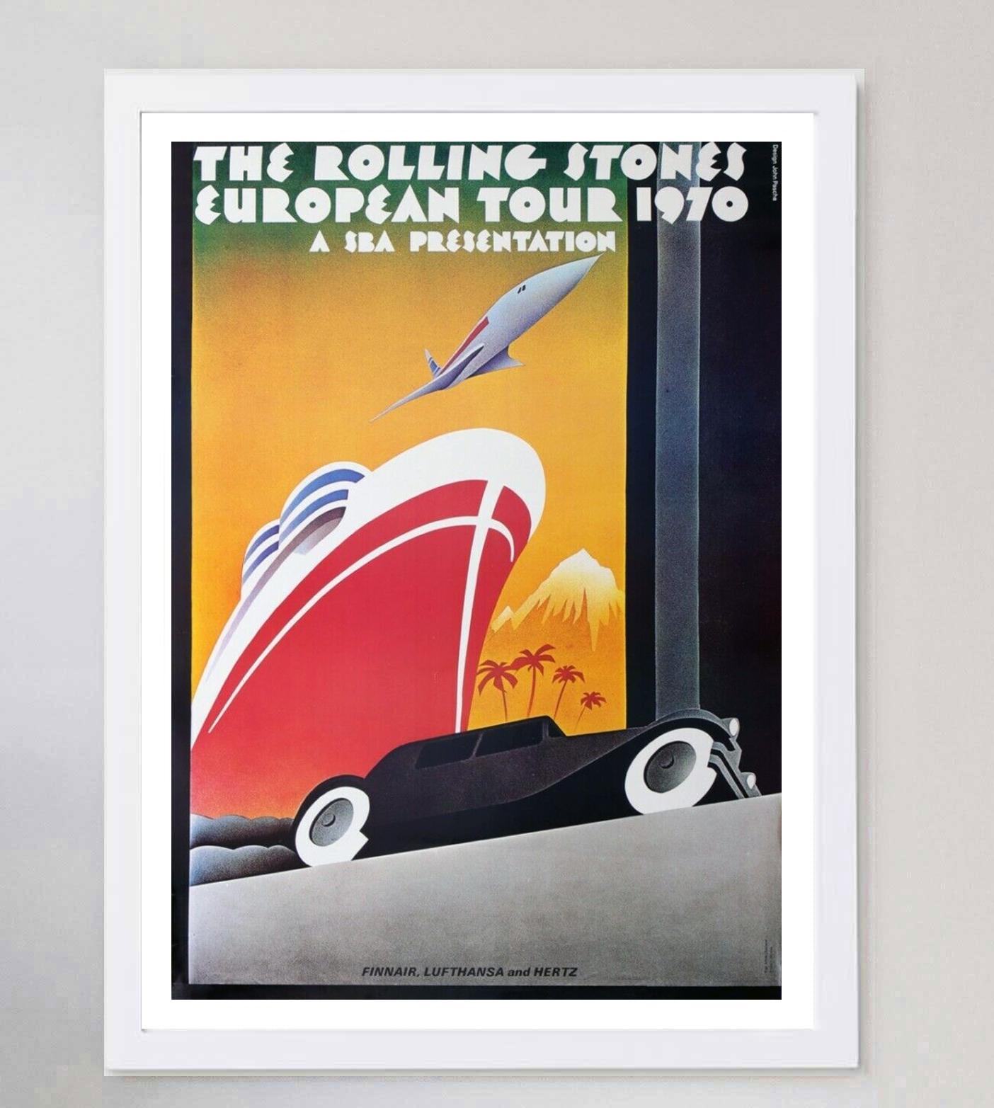 Rolling Stones – European Tour, Original-Vintage-Poster, 1970 (Britisch) im Angebot