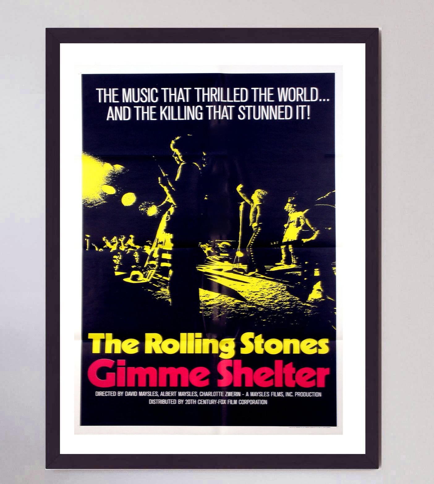 1970 Rolling Stones, Gimme Shelter Original Vintage Poster In Good Condition For Sale In Winchester, GB