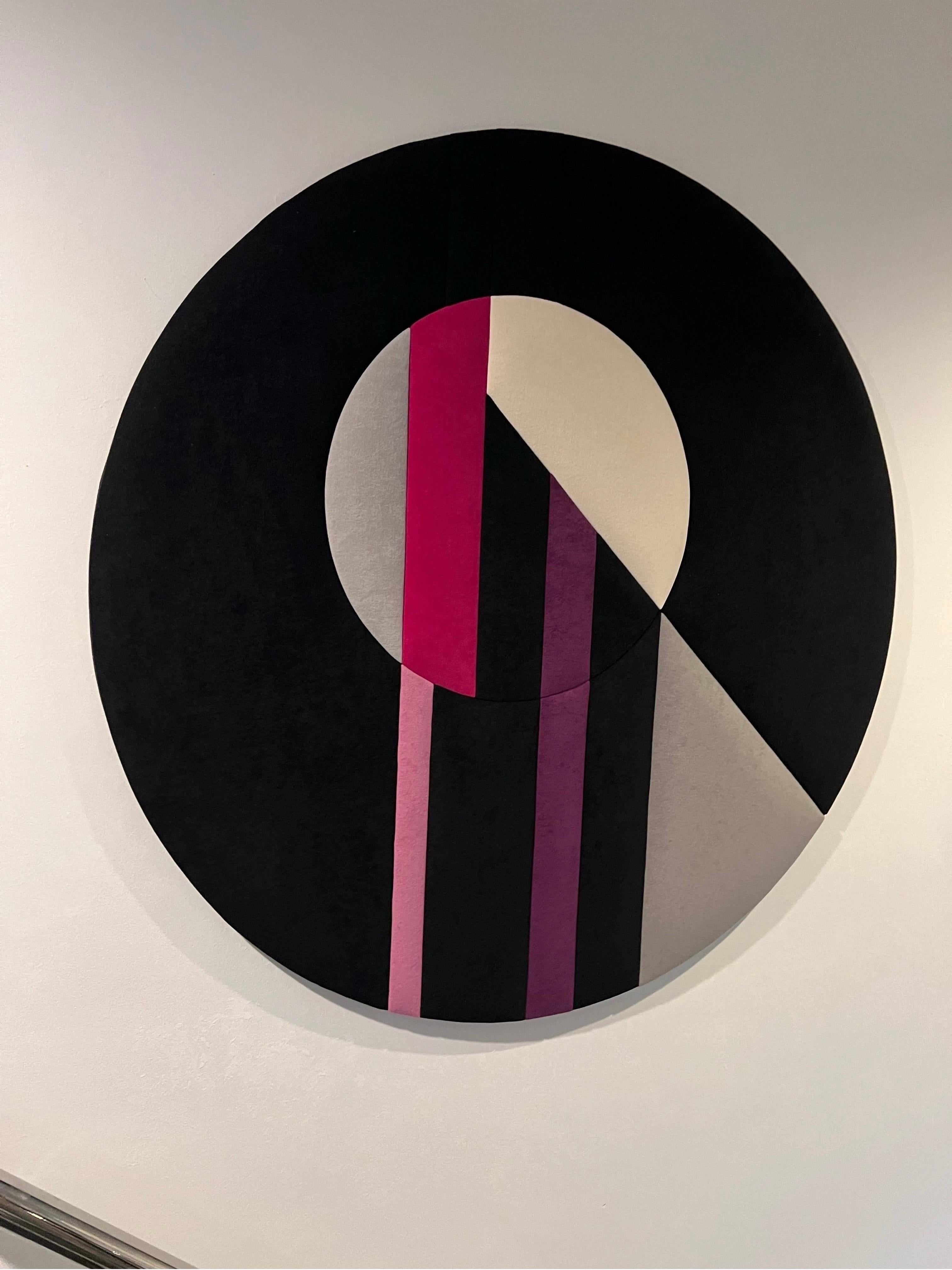 1970 Ron Brejtfus Ultrasuede Abstract Art, unique wall art for a contemporary modern home