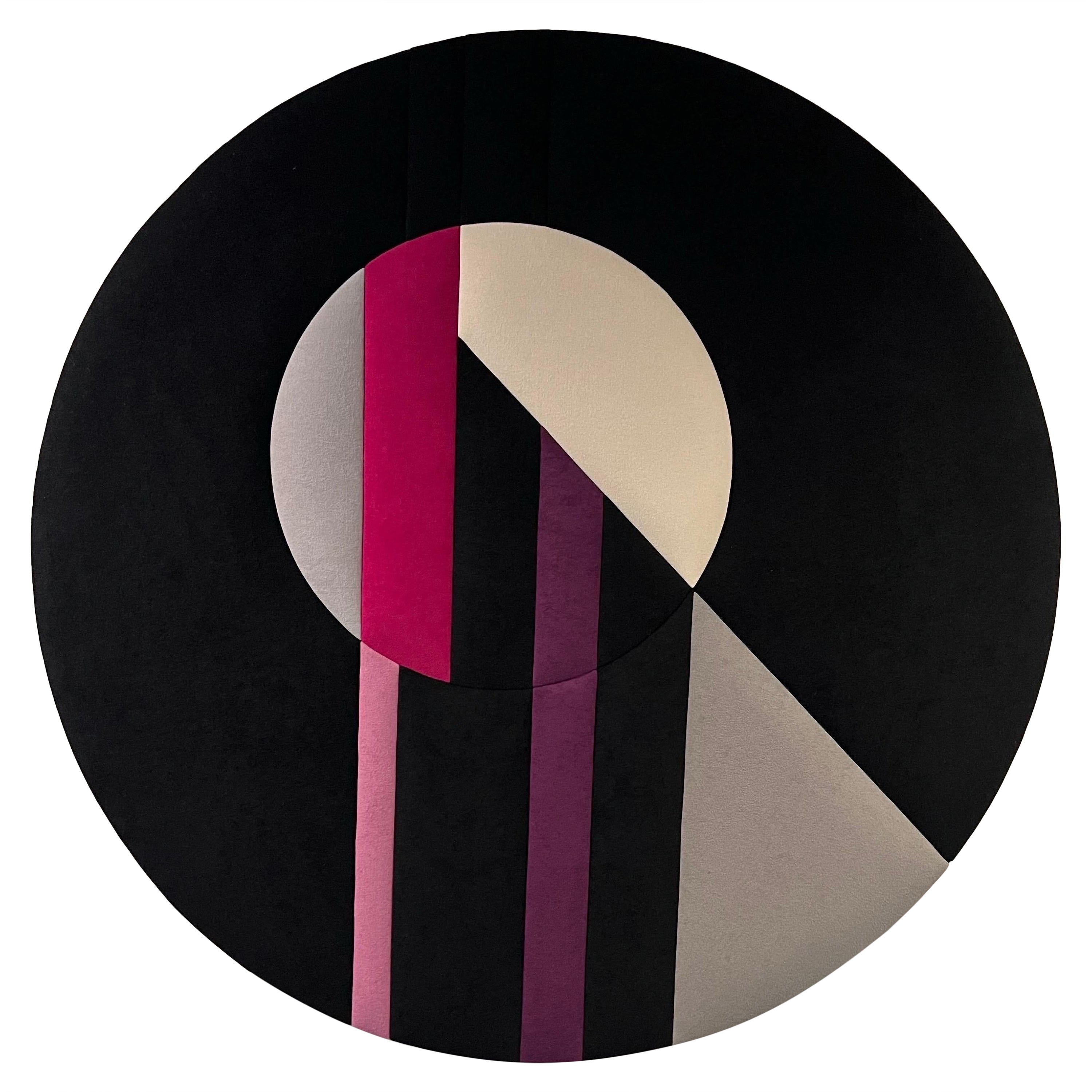 1970 Ron Brejtfus Ultrasuede Abstract Art