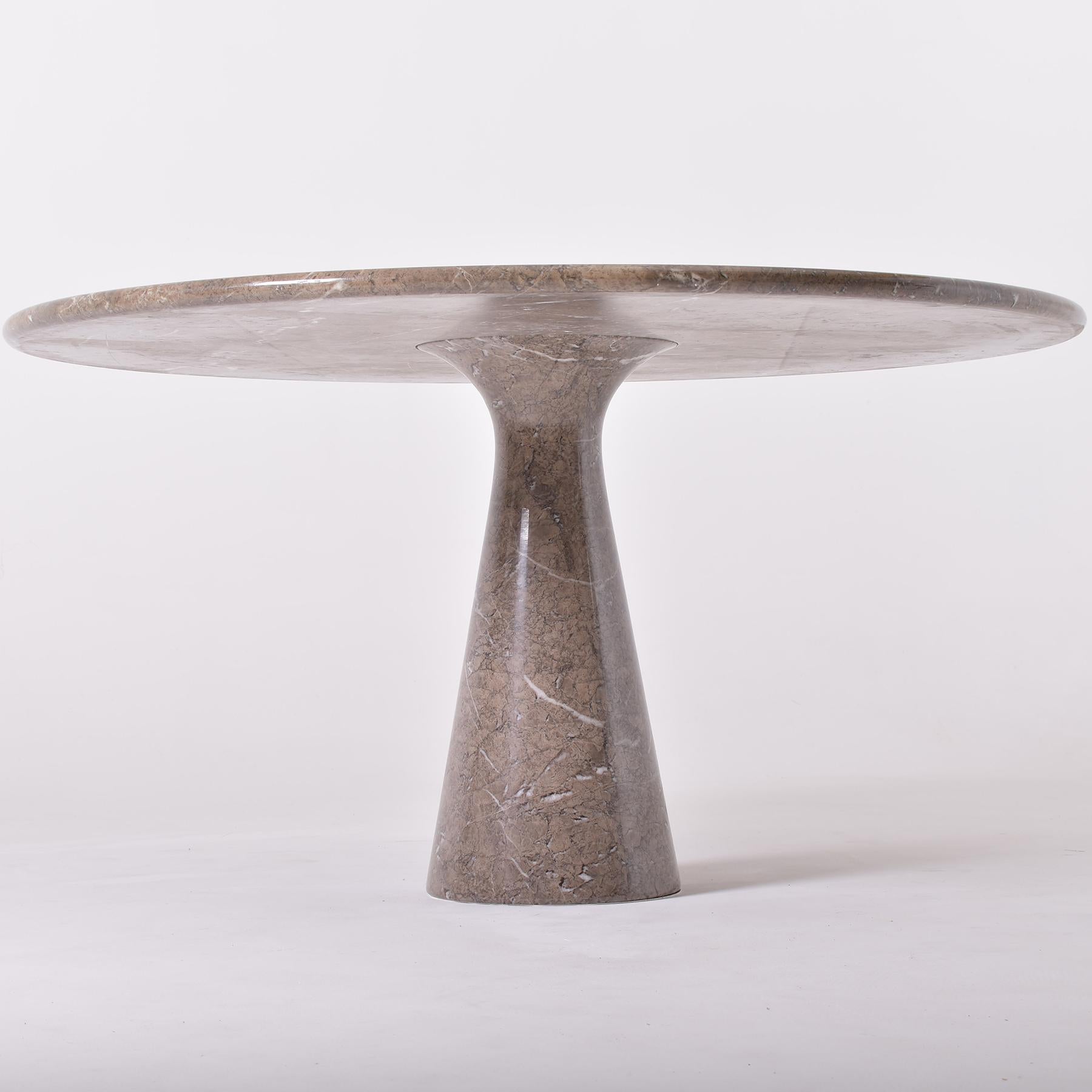 Beautiful grey-brown marble table from Mangiarotti's 