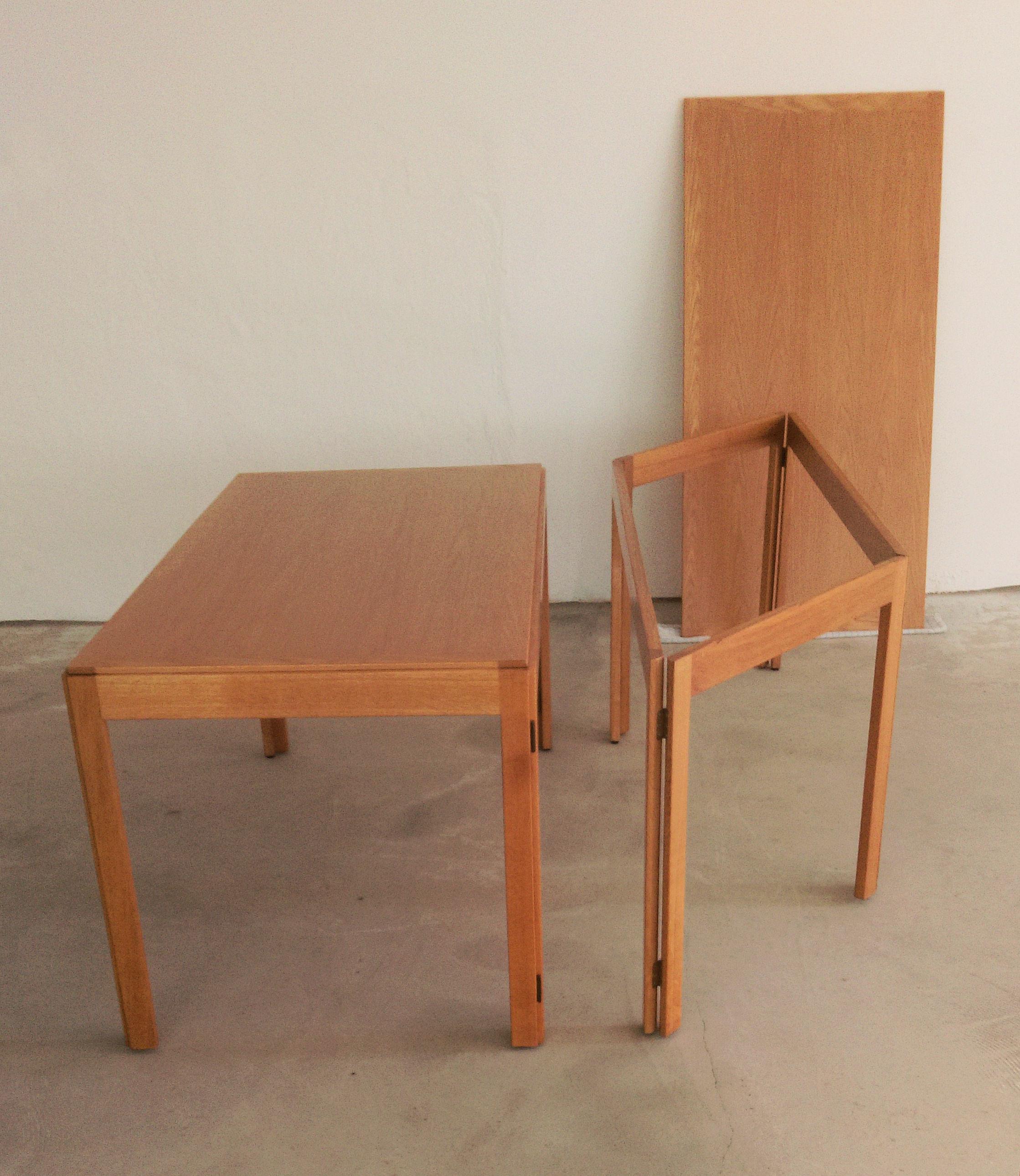 1970s Borge Mogensen Refinished Folding Conference / Dining Tables in Oak For Sale 5