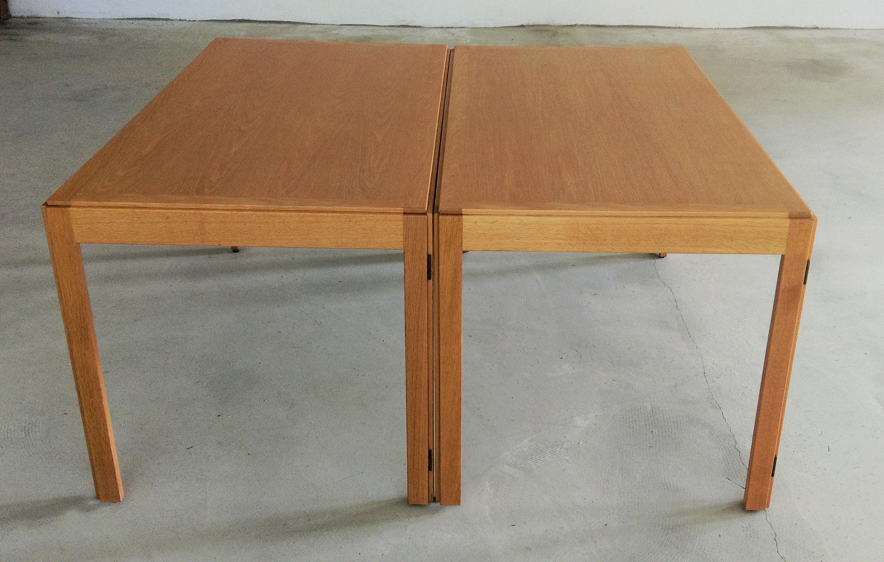 Scandinavian Modern 1970s Borge Mogensen Refinished Folding Conference / Dining Tables in Oak For Sale