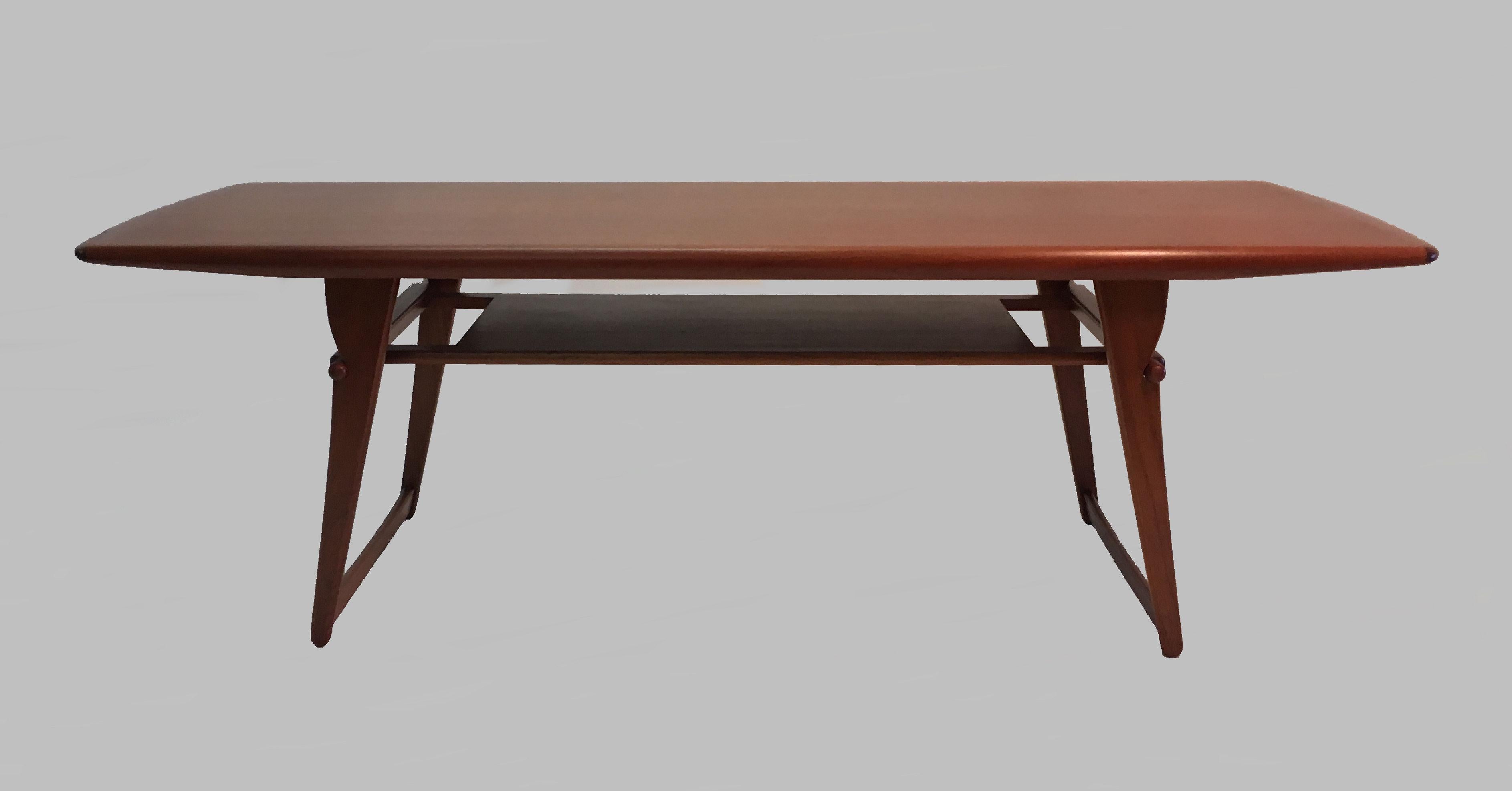 Late 20th Century 1970s Fully Restored Danish Andreas Hansen Tesk Coffee Table by Arrebo Mobler