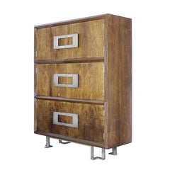 1970s Dry Bar by Jordi Vilanova, Six Doors, Walnut, Lacquer, Brass, Barcelona
