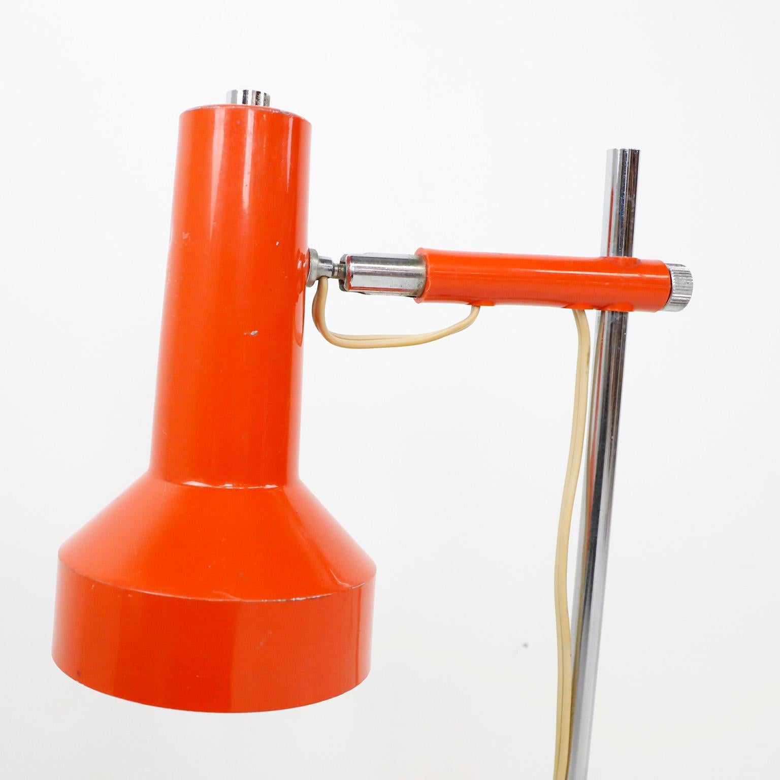 orange anglepoise lamp