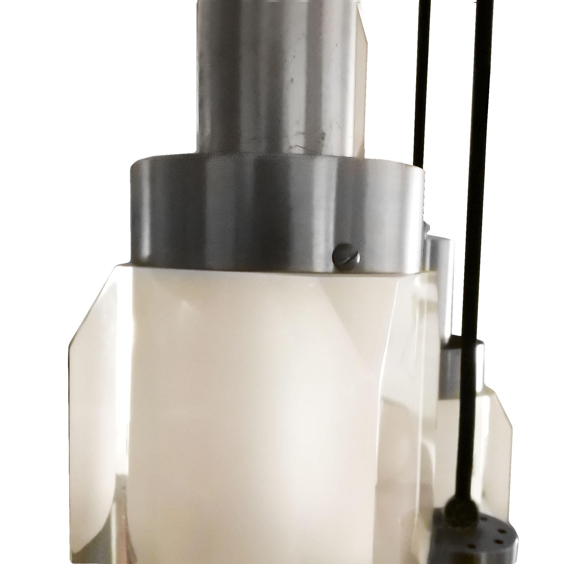 Italian 1970s Pendant with Eight Lights by Gaetano Misaglia, Plexiglass, Metal, Italy