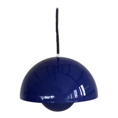 Verner Panton Danish 1´st. Edition Blue Flowerpot Pendant Light - Louis Poulsen