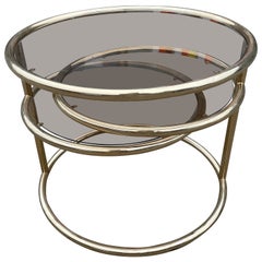 1970´S Vintage Italian Swirveltable from Morex in the Style of Milo Baughman
