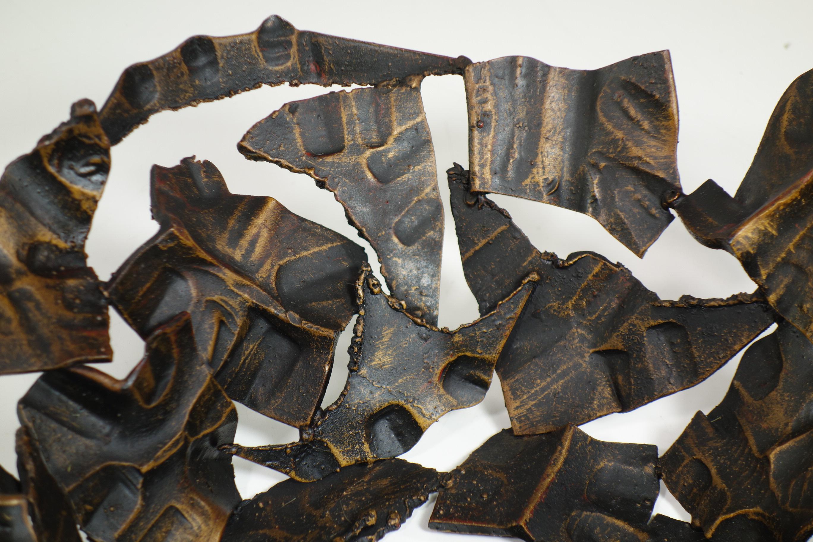 1970 Salvino Marsura style Brutalist Sculpture Irone Bowl en vente 2