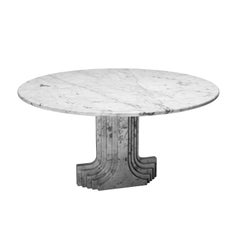 1970 "SAMO" Round Marble Dining Table by Carlo Scarpa for Simon, Italy