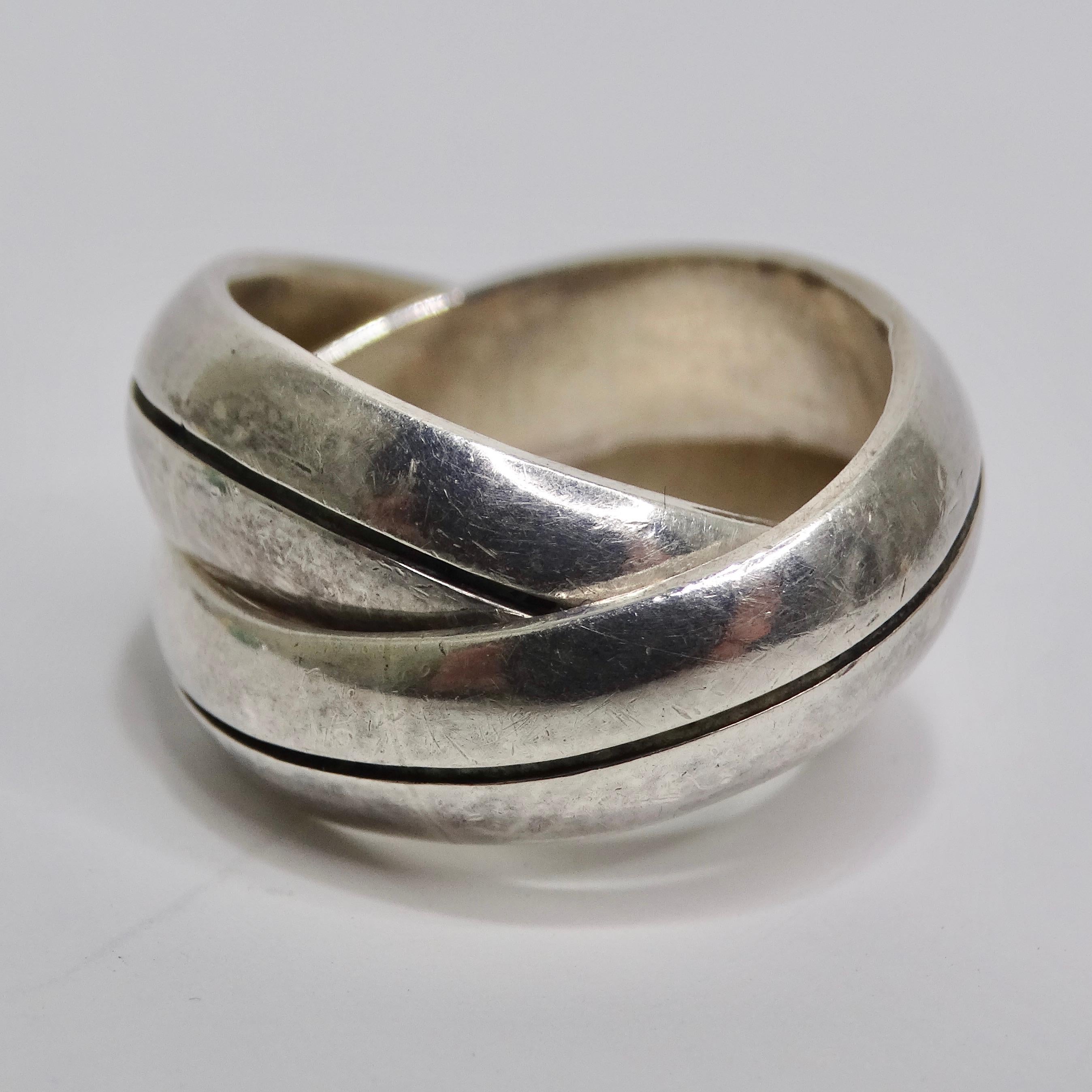 cartier ring silver mens