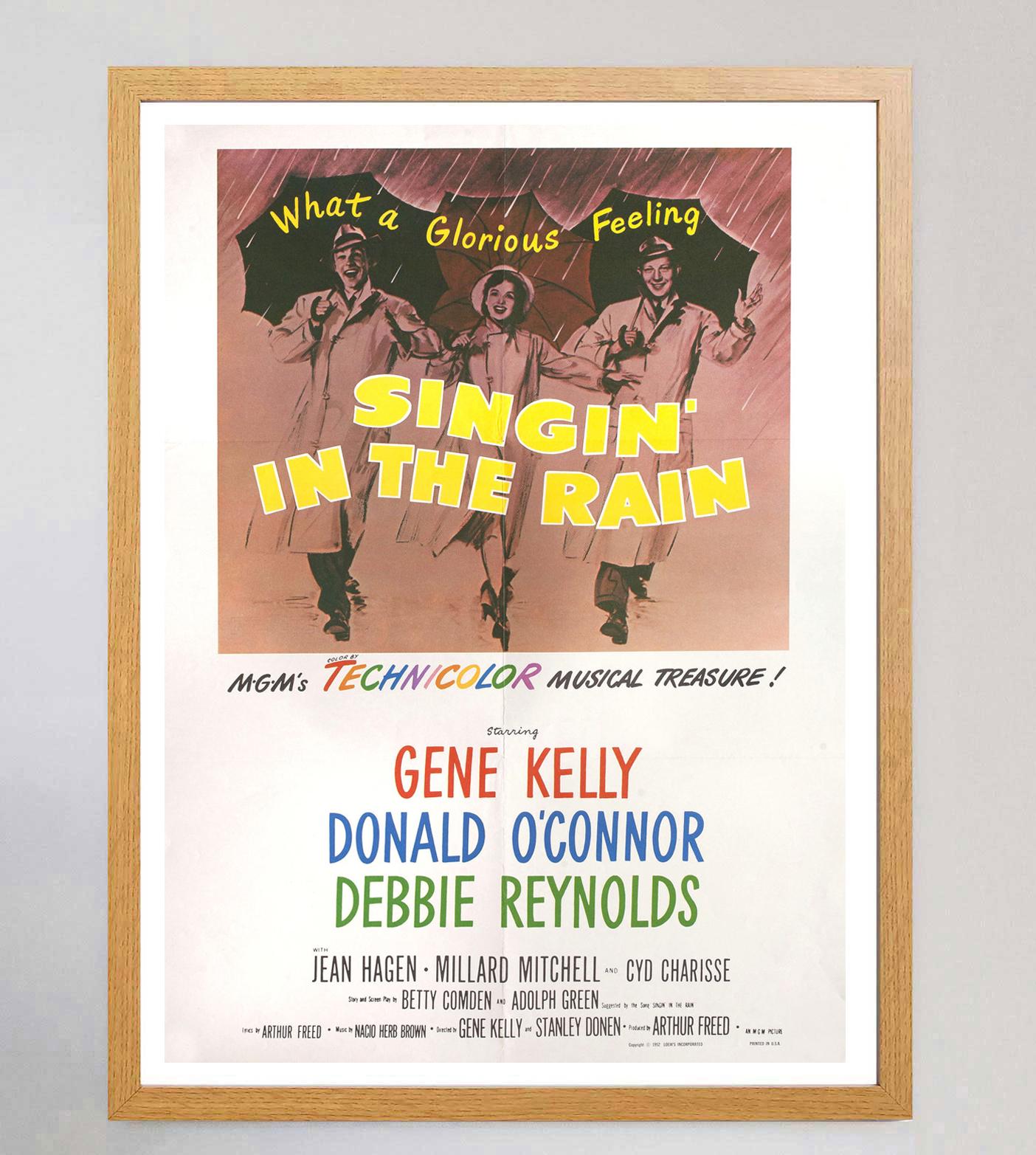American 1970 Singin' in the Rain Original Vintage Poster For Sale