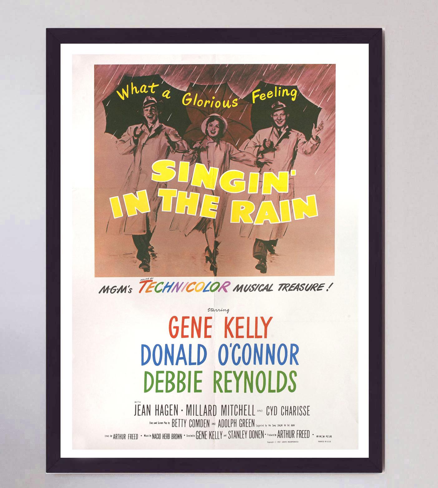 Fin du 20e siècle Affiche vintage originale « Singin' in the Rain » de 1970 en vente
