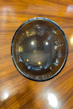 1970 Smoked Glass Catchall Dish, Diameter 20 cm