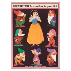 1970 Snow White and the Seven Dwarfs (Czech) Original Vintage Poster