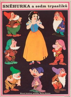 1970 Snow White and the Seven Dwarfs (Czech) Original Vintage Poster