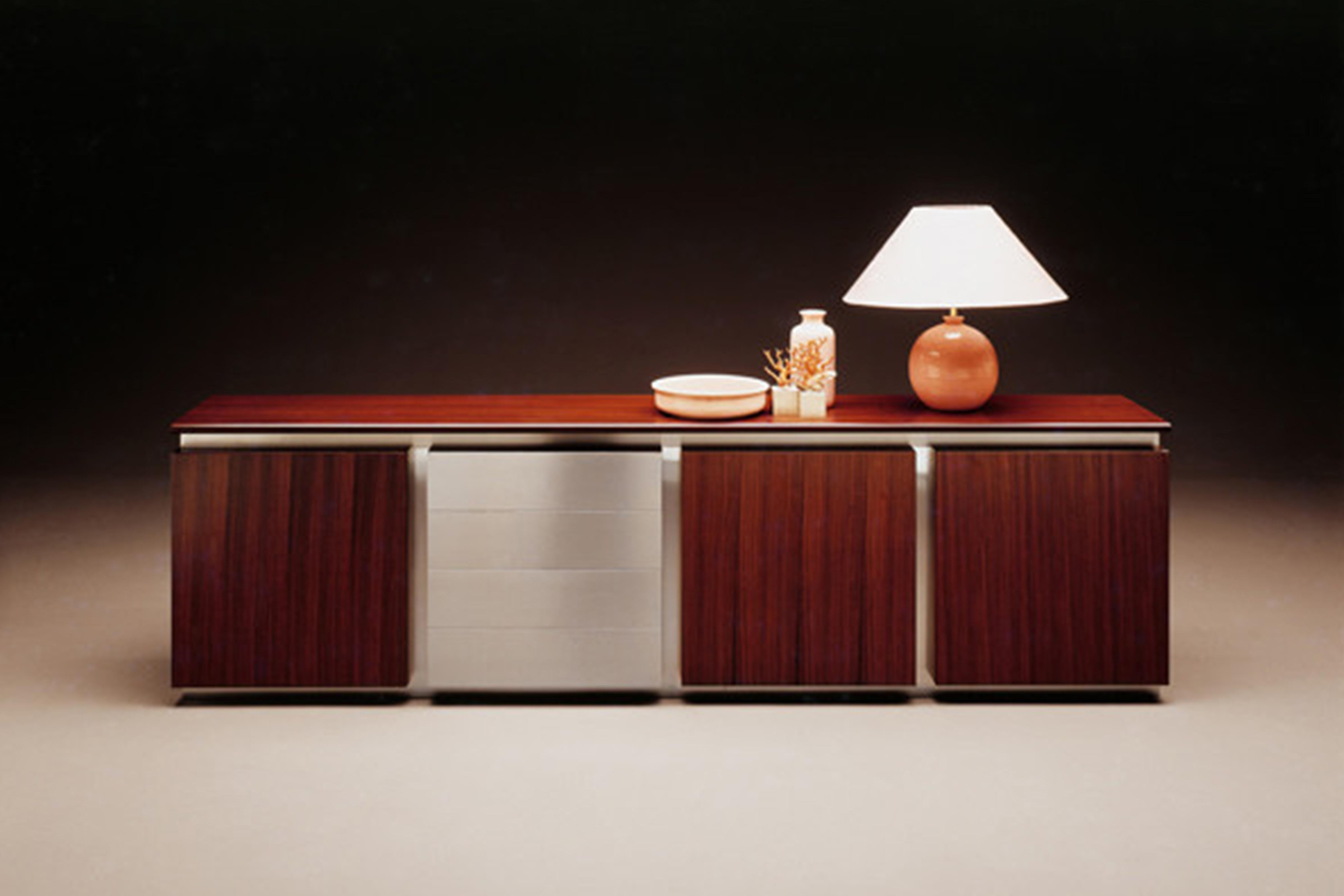 Mid-Century Modern, Italy, 1970 Stainless Steel Sideboard by Giotto Stoppino 1