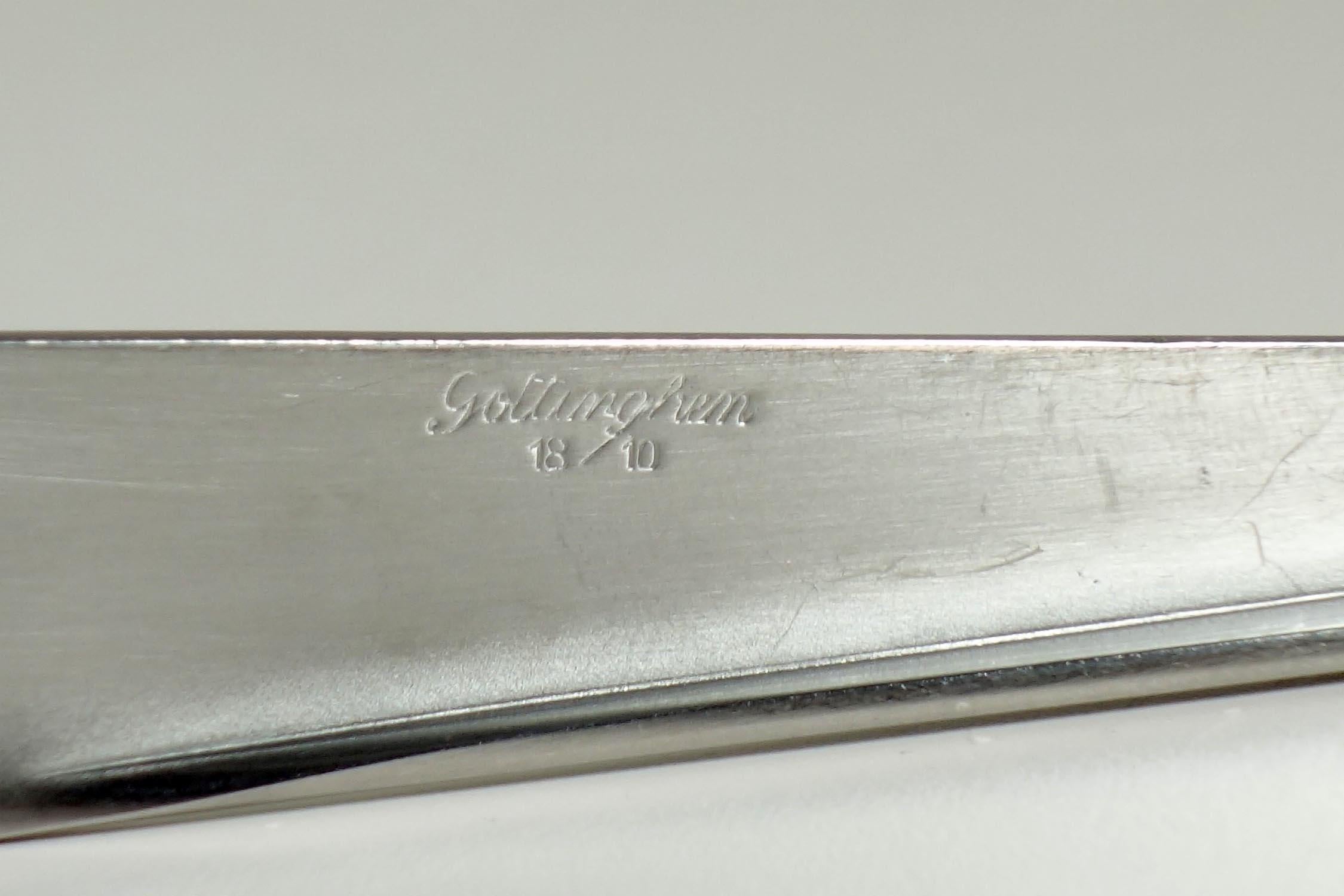 1970 Steel Inox Gottingen Italian Space Age Design Posate 18 pezzi in vendita 6