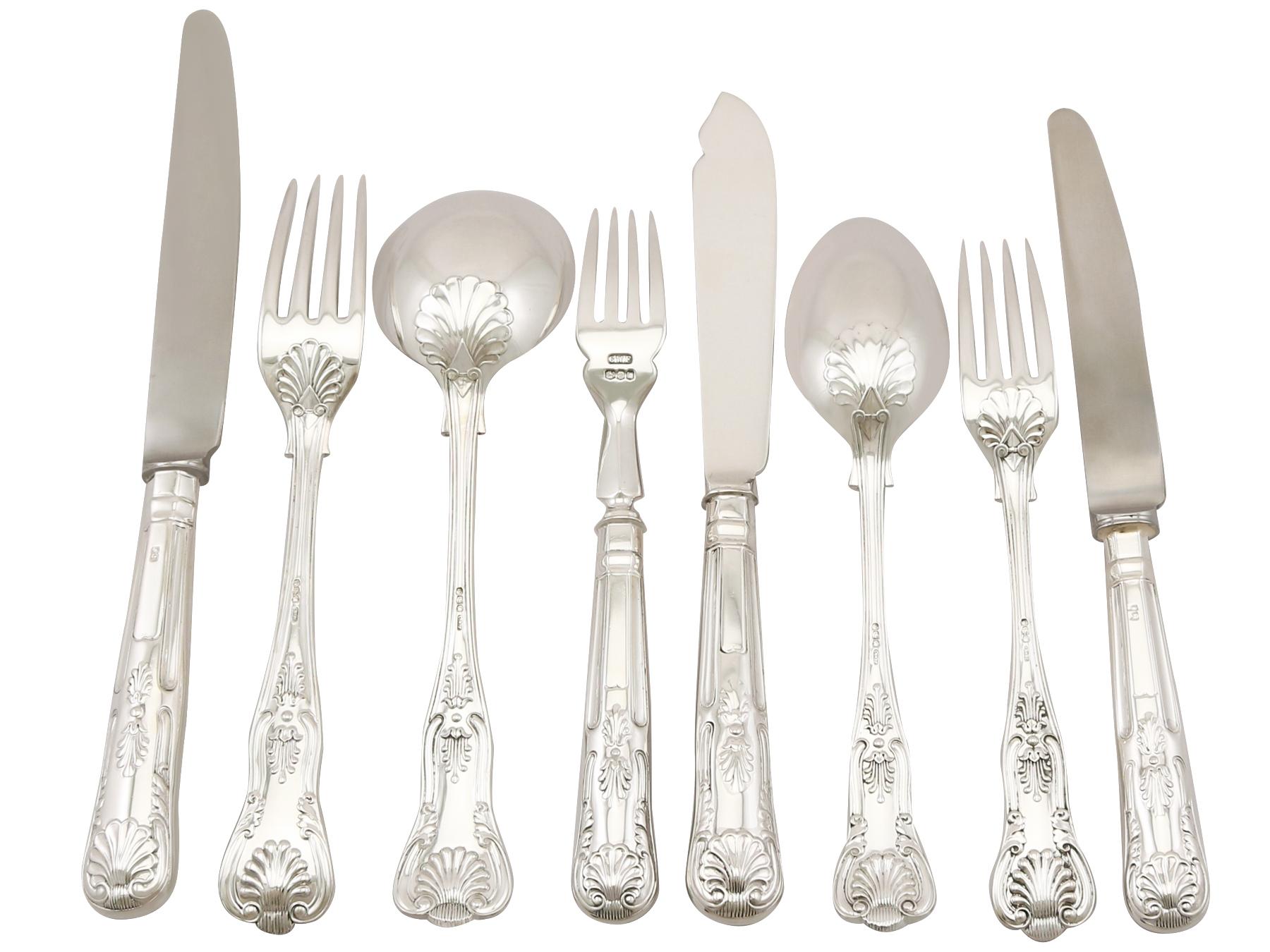 1970 Sterling Silver Canteen of Cutlery for Eight Persons 2