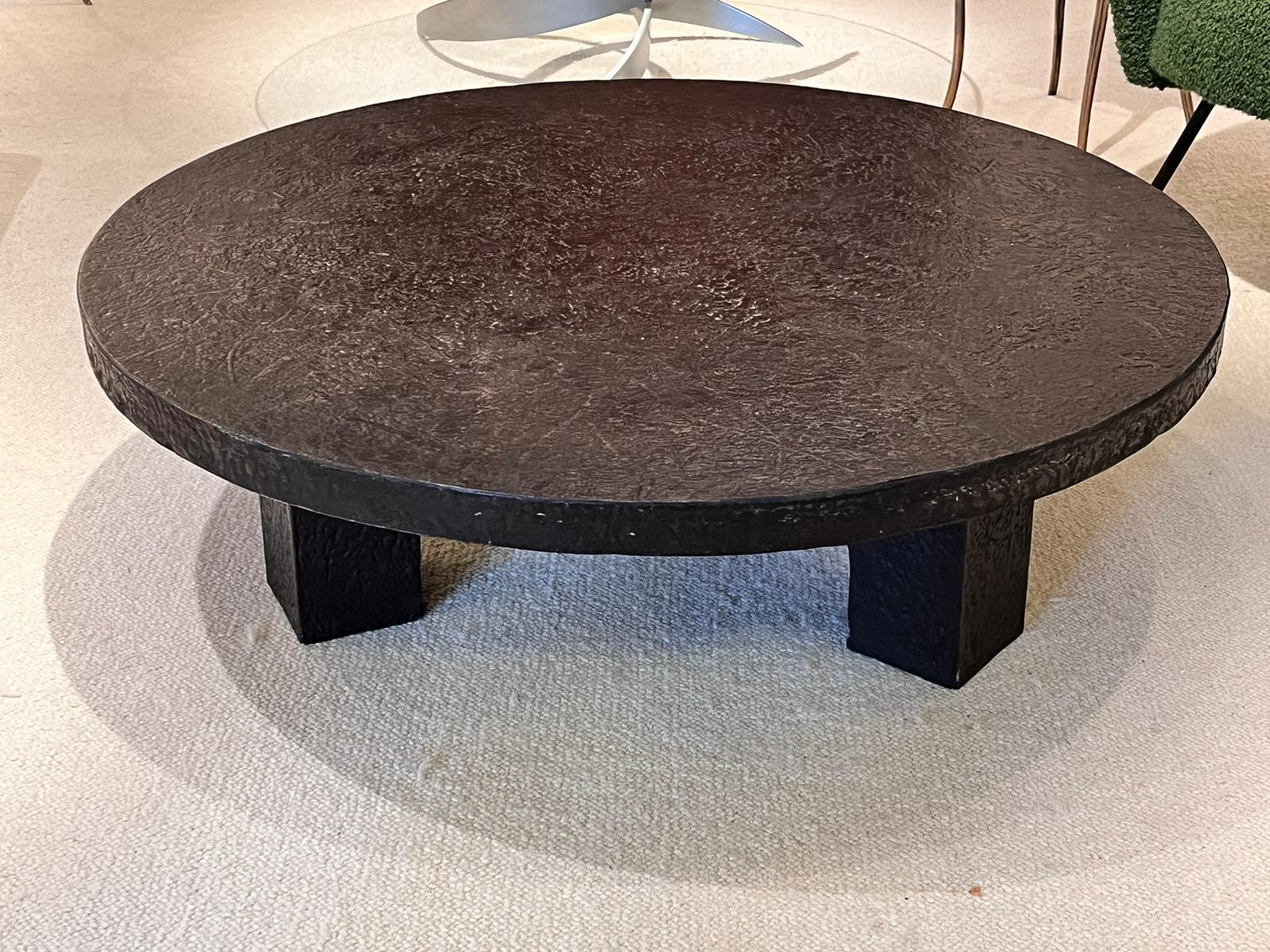 French 1970 Stone and Resin Table  For Sale