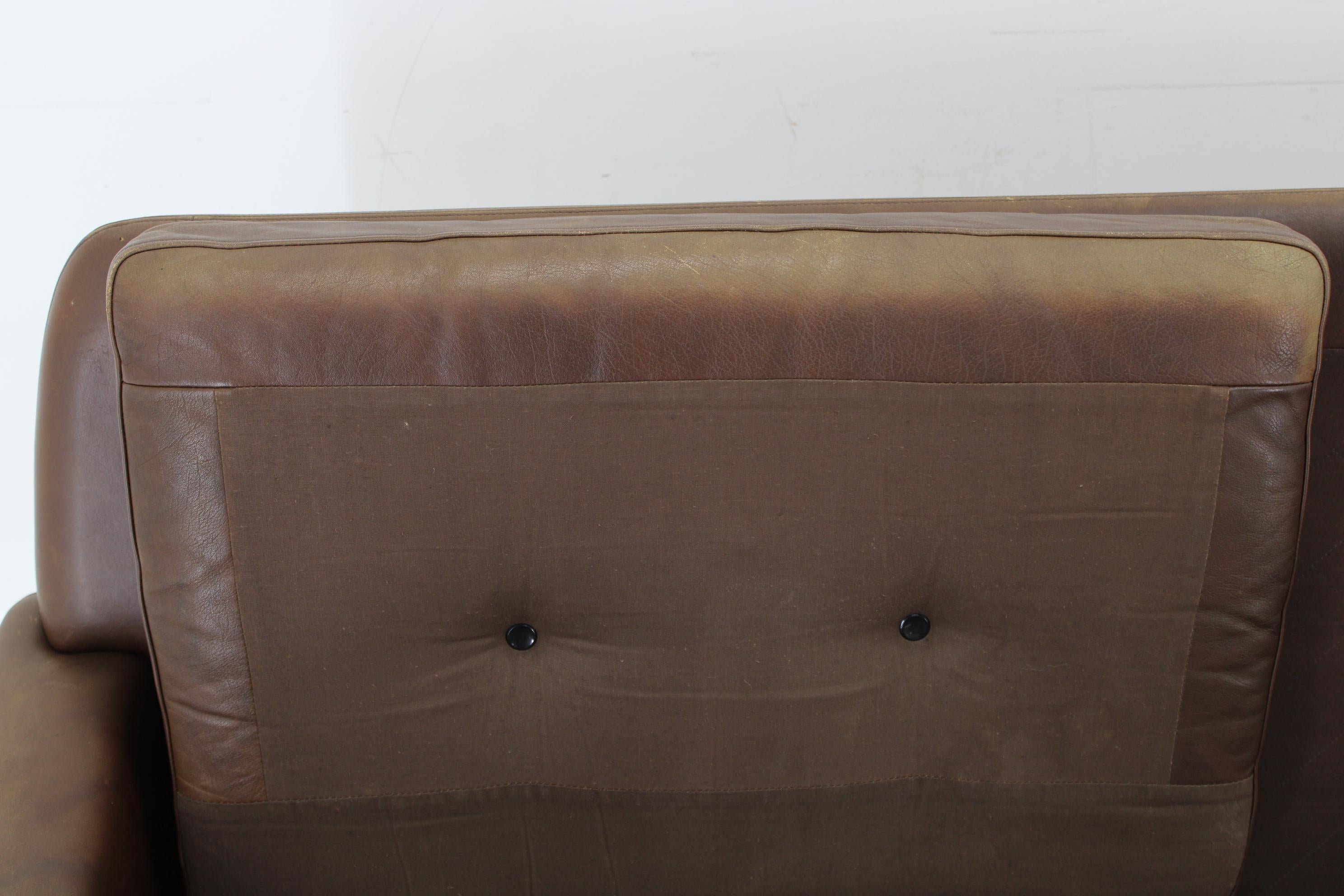 1970 Svend Skipper Living Room Set in Brown Leather, Denmark For Sale 8