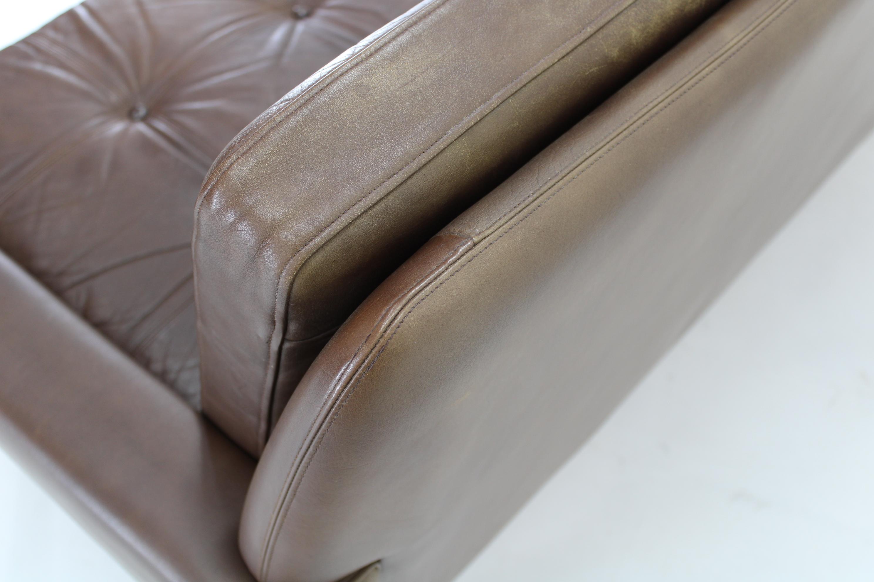 1970 Svend Skipper Living Room Set in Brown Leather, Denmark For Sale 10