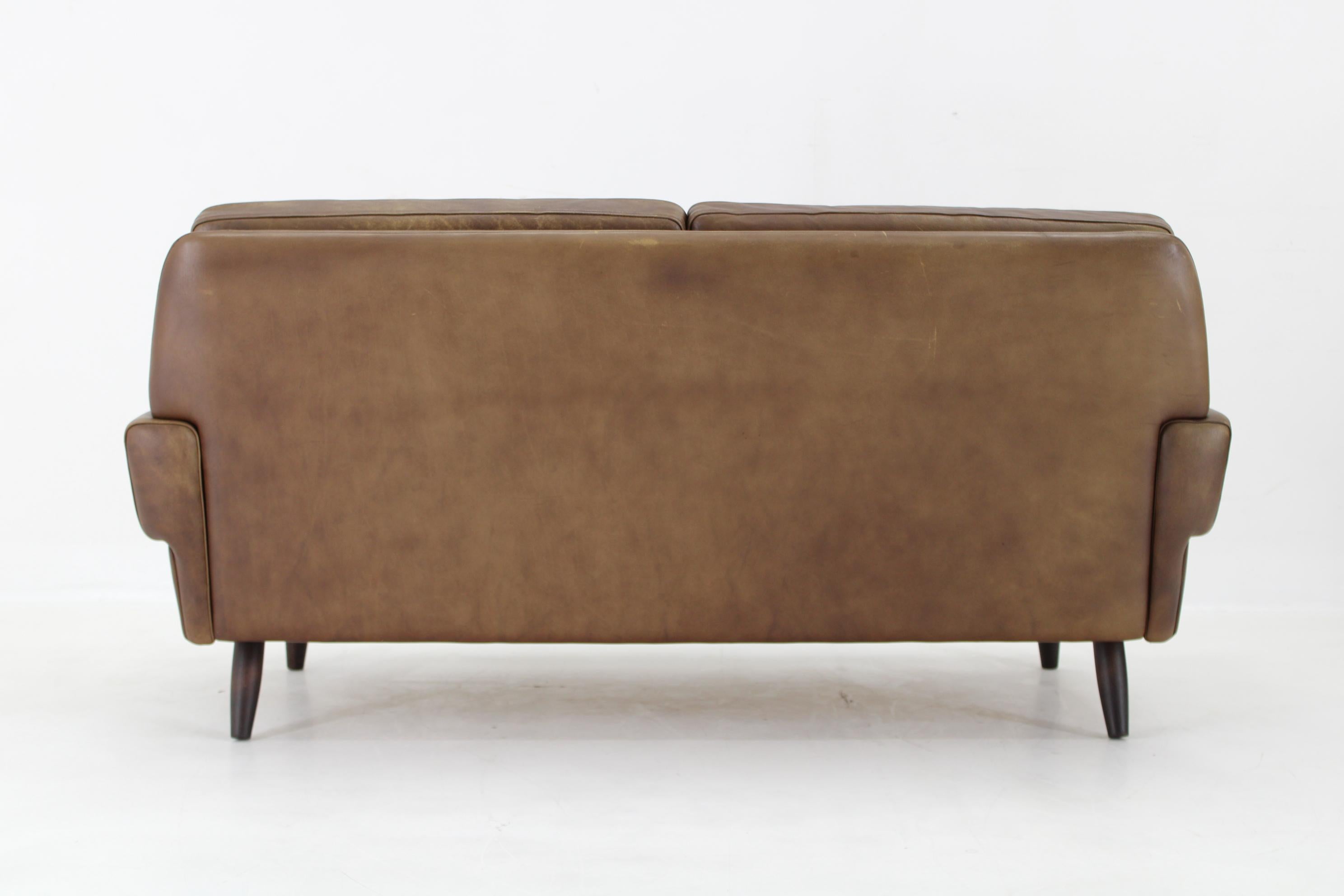 20th Century 1970 Svend Skipper Living Room Set in Brown Leather, Denmark For Sale