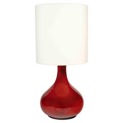 1970 Table lamp in enamelled ceramic by Maison Roche