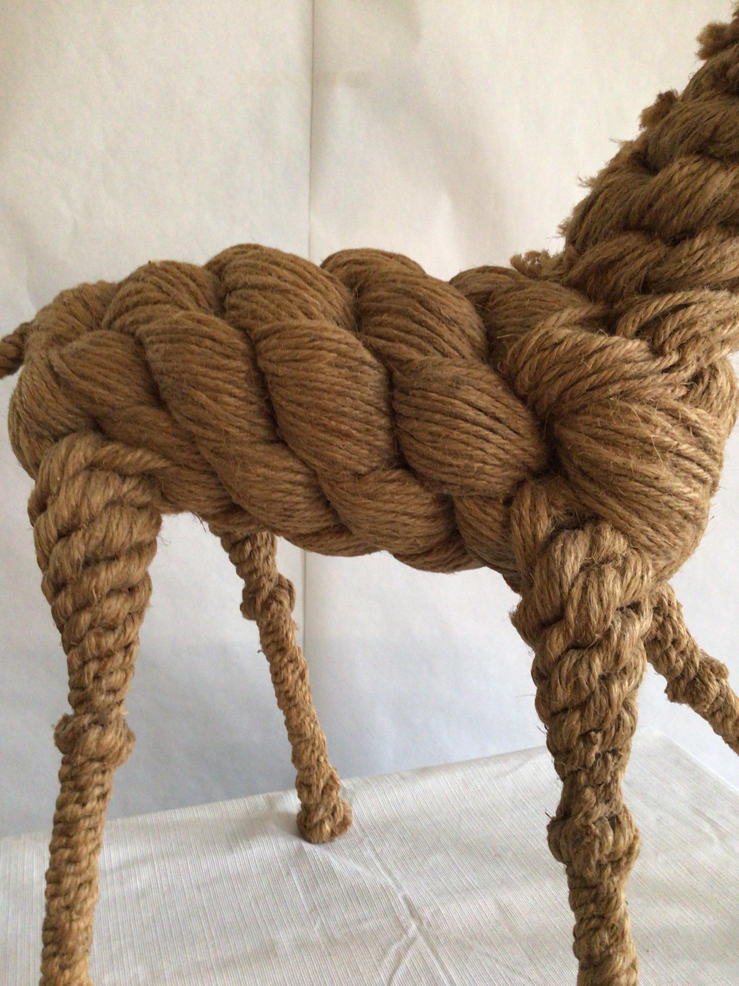 1970 Tabletop Twisted Rope Giraffe For Sale 1