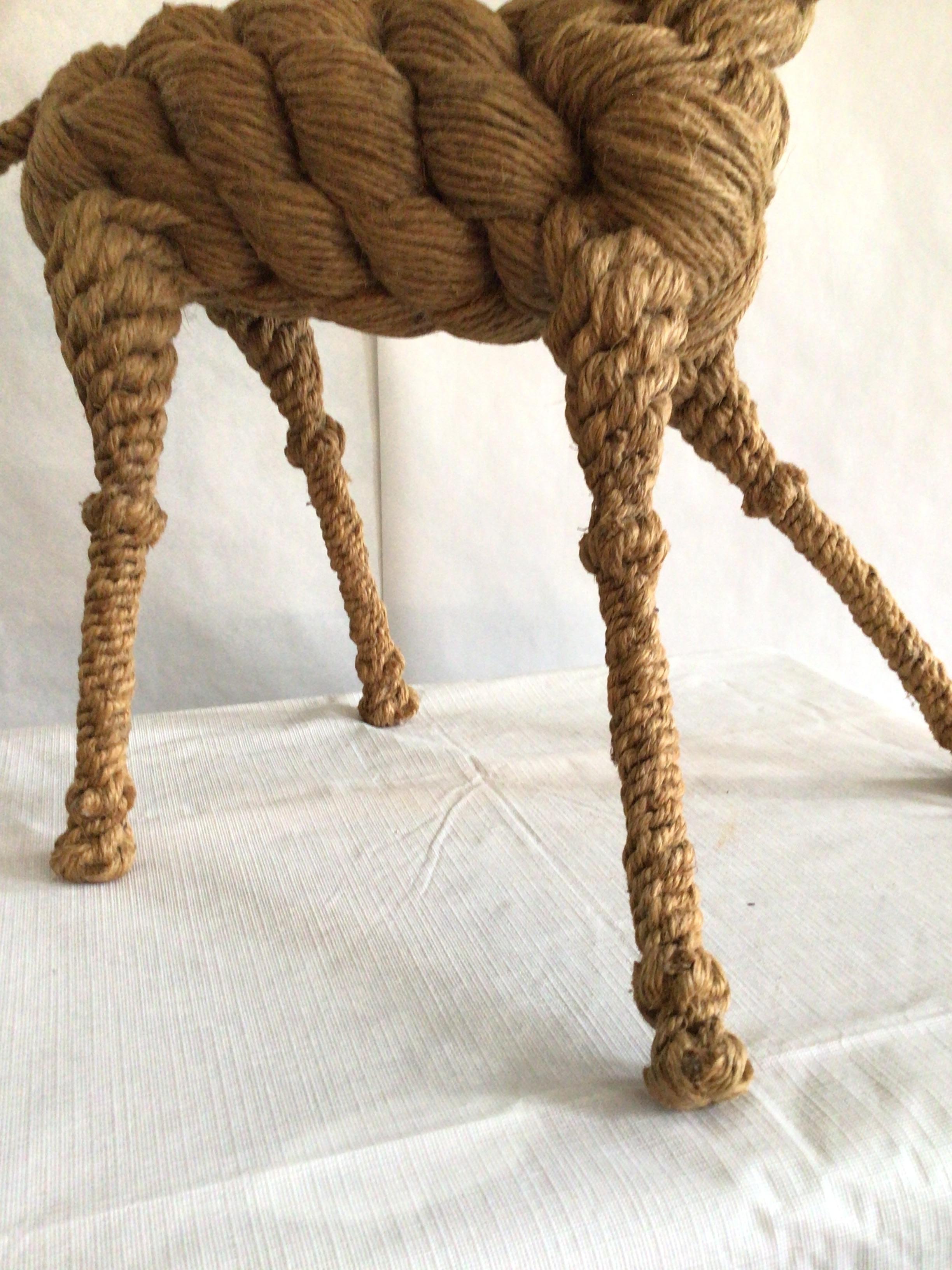 1970 Tabletop Twisted Rope Giraffe For Sale 2