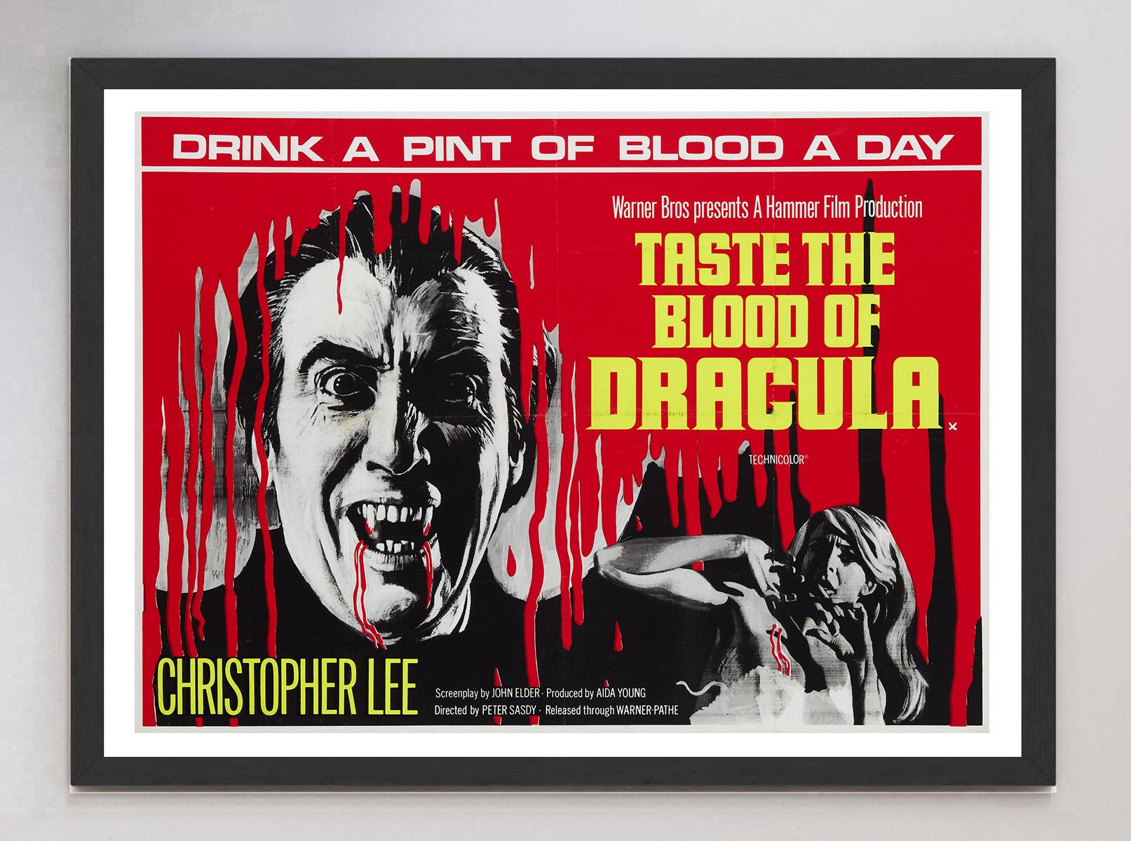 1970 Koste das Blut von Dracula Original Vintage Poster (Britisch) im Angebot