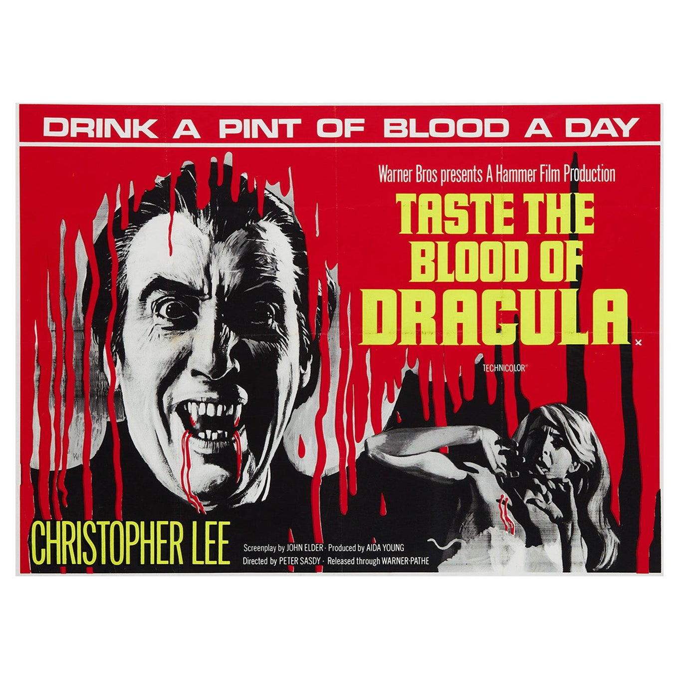 1970 Koste das Blut von Dracula Original Vintage Poster