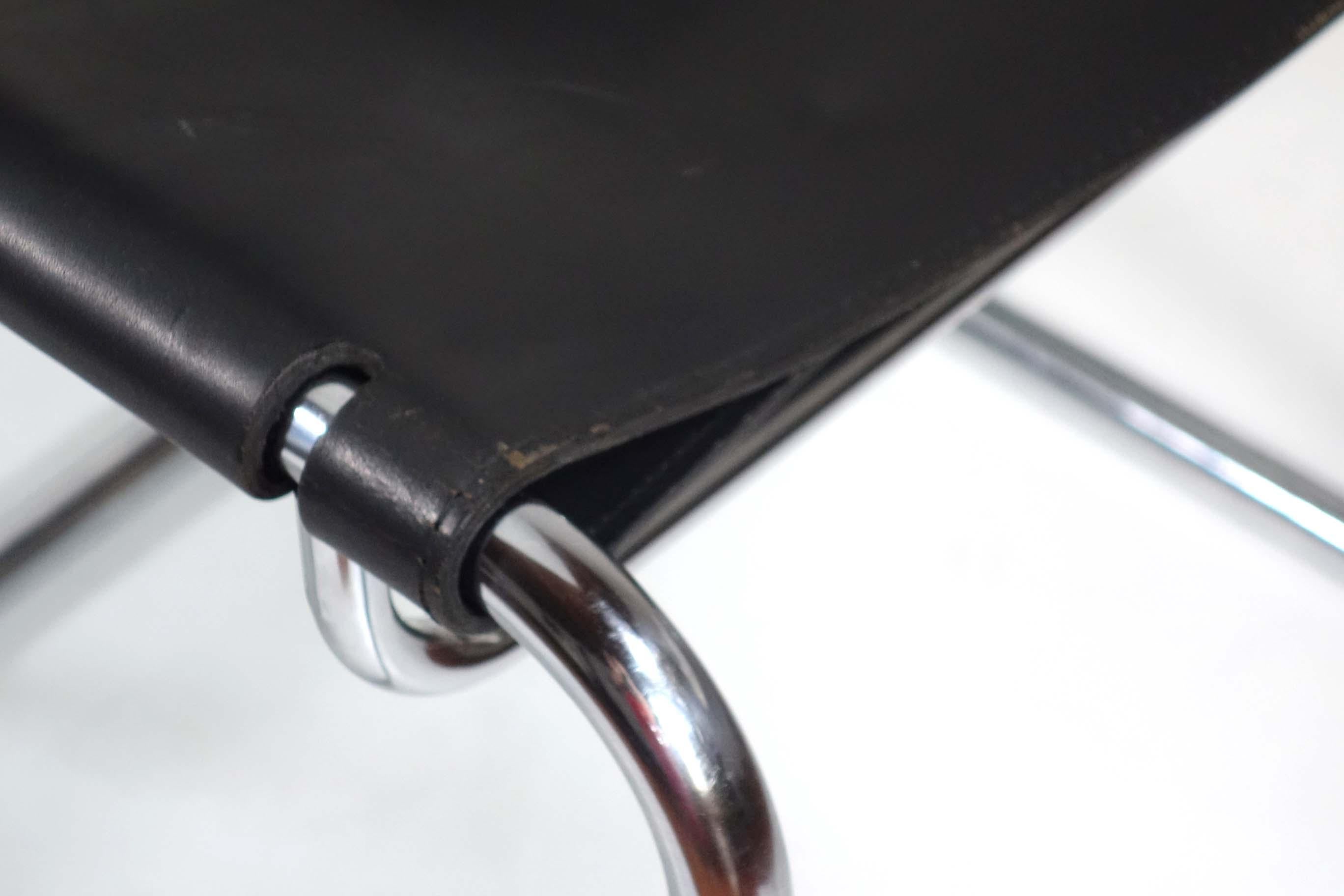 1970 Terry Luigi Saccardo Arrmet Space Age Italian Design Black Leather Chairs For Sale 6