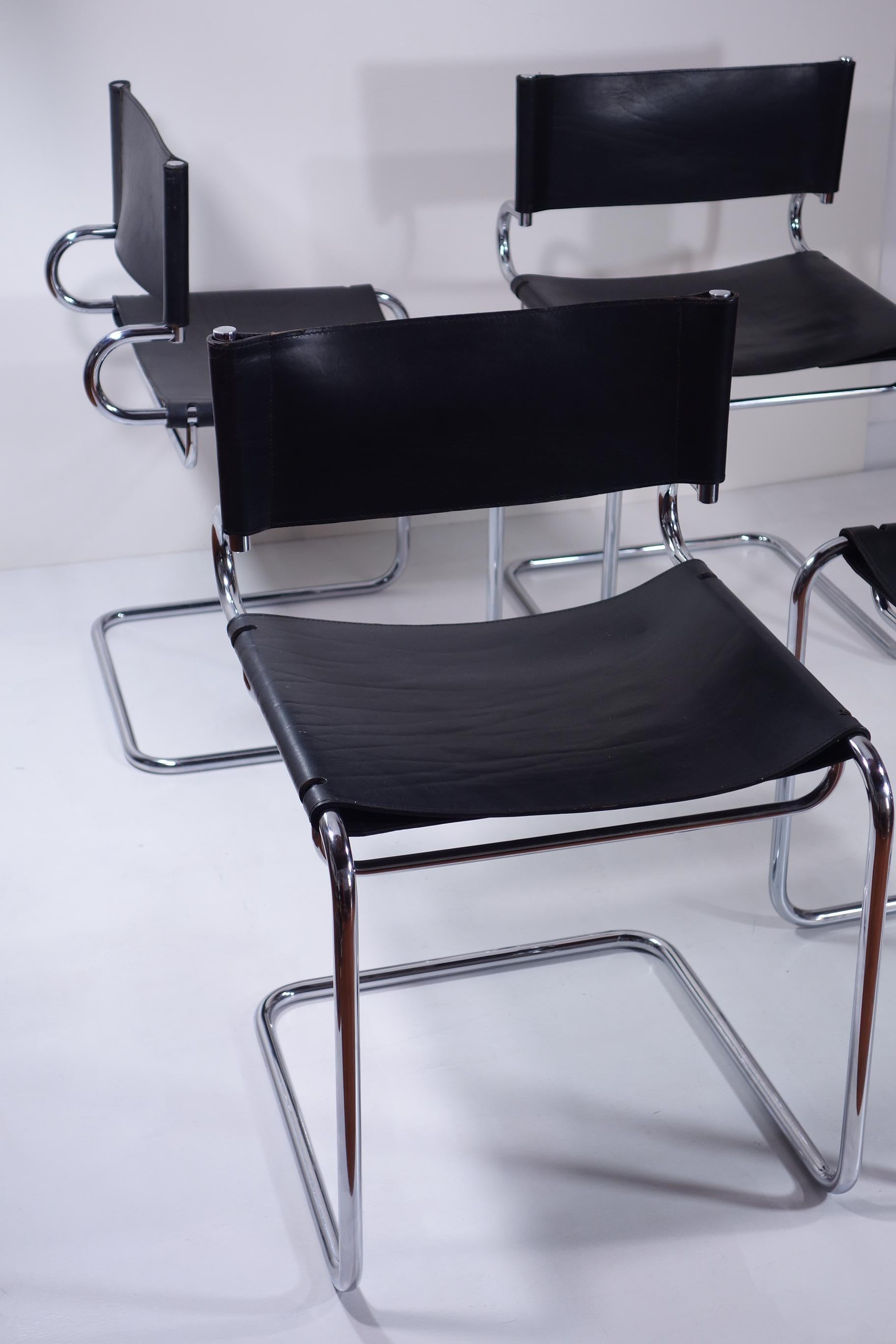 1970 Terry Luigi Saccardo Arrmet Space Age Italian Design Black Leather Chairs For Sale 2