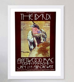 1970 The Byrds & Fleetwood Mac - Fillmore West Póster Vintage Original