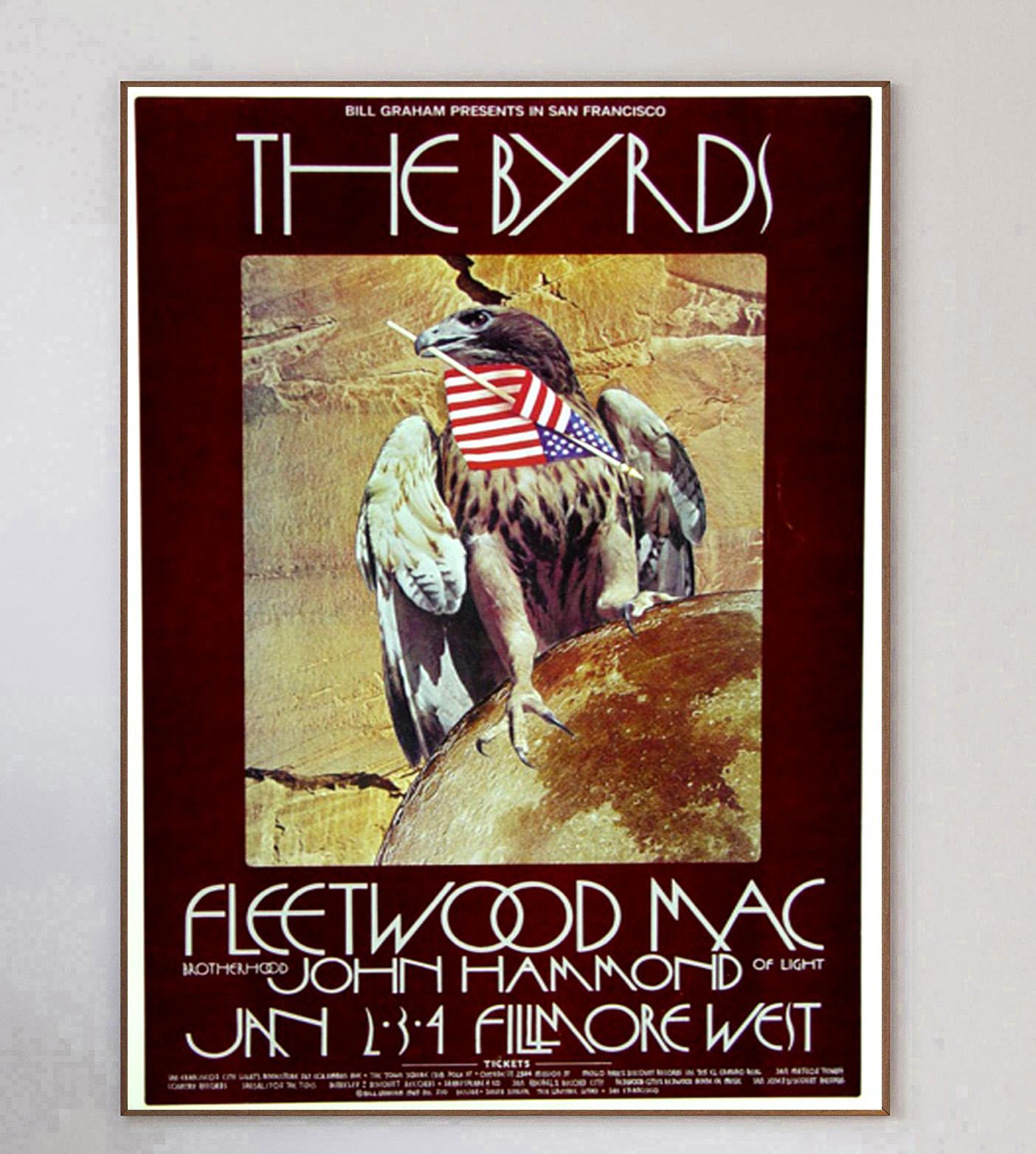 Americano 1970 The Byrds & Fleetwood Mac - Fillmore West Poster originale d'epoca in vendita