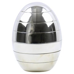 1970 "Egg" Tommaso Barbi Italian Design Metal stacking