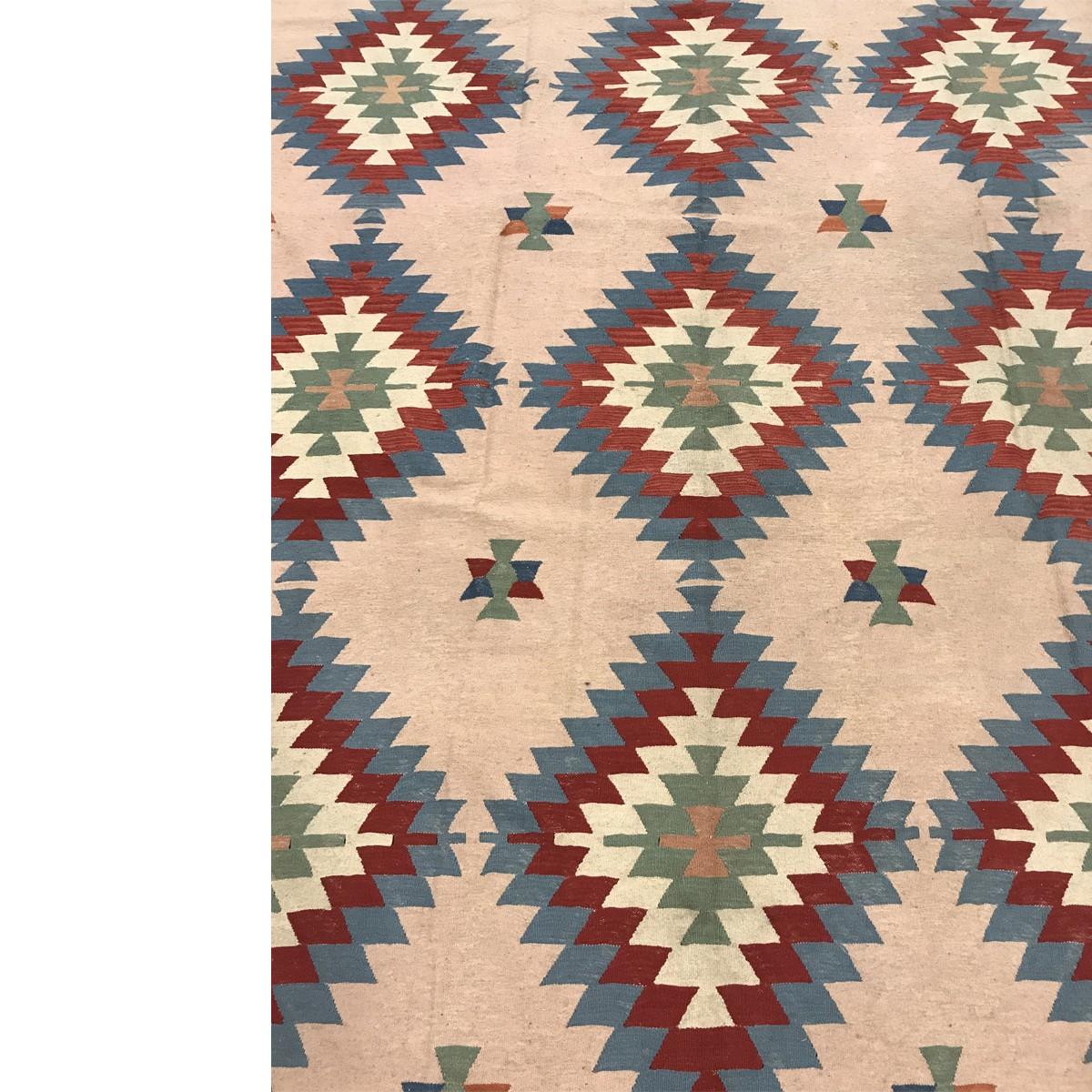 Amérindien Tapis Ghelim turc en laine, unique en son genre, vintage et ancien, 1970 en vente